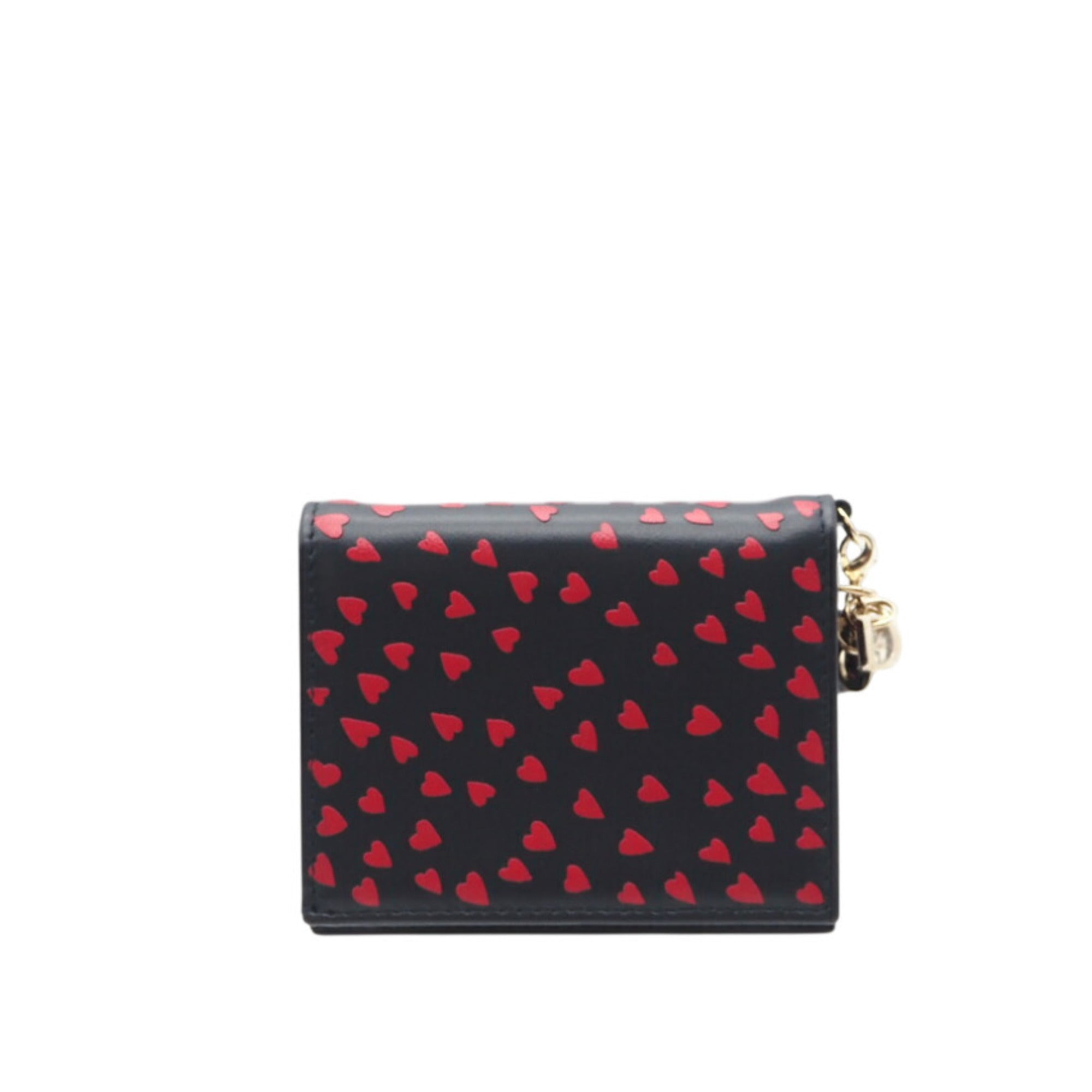 Christian Dior Navy Red Color Leather Wallet (Bi-Fold) (Pre-Owned)