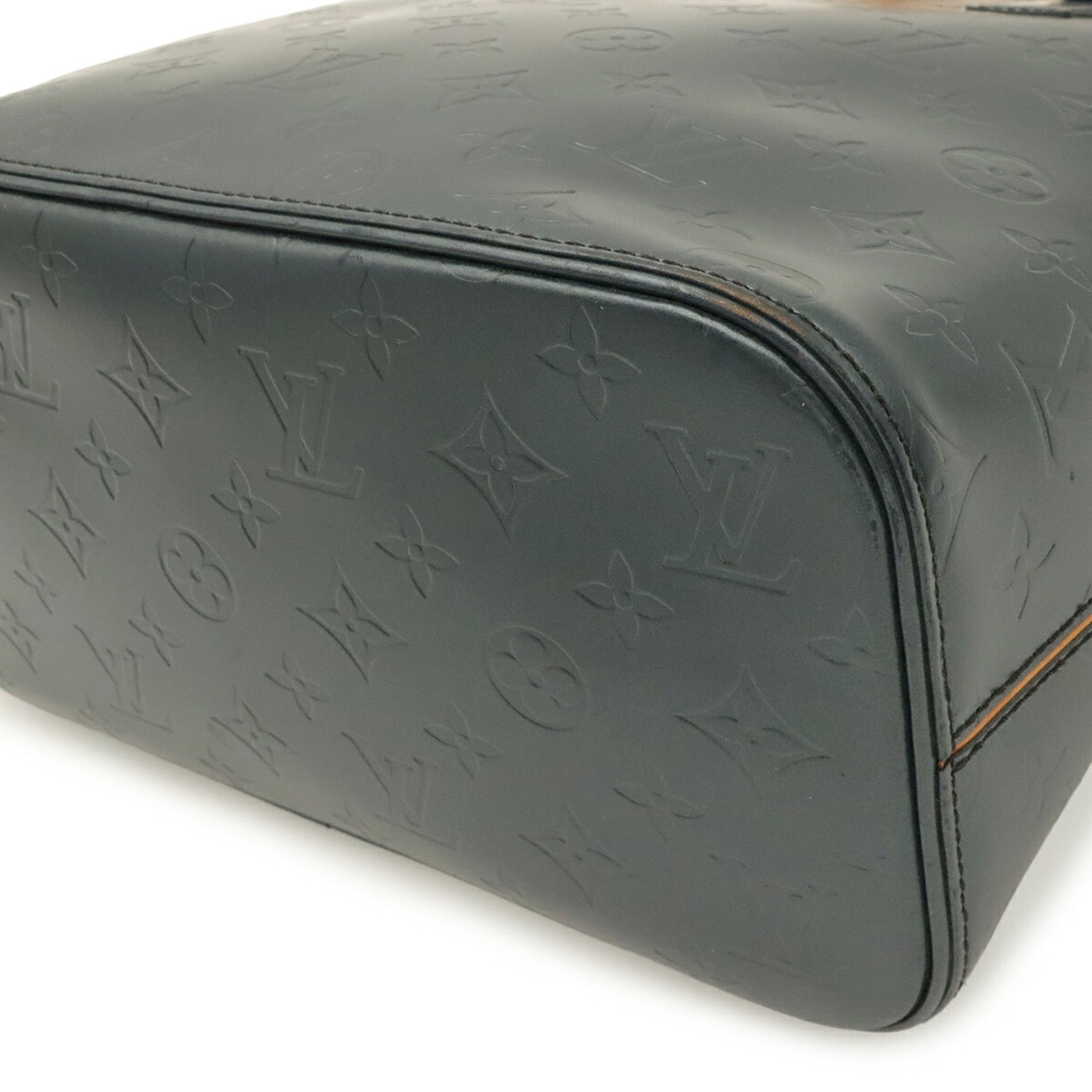Louis Vuitton Blue Monogram Mat Shoulder Bag Tote Bag (Pre-Owned)