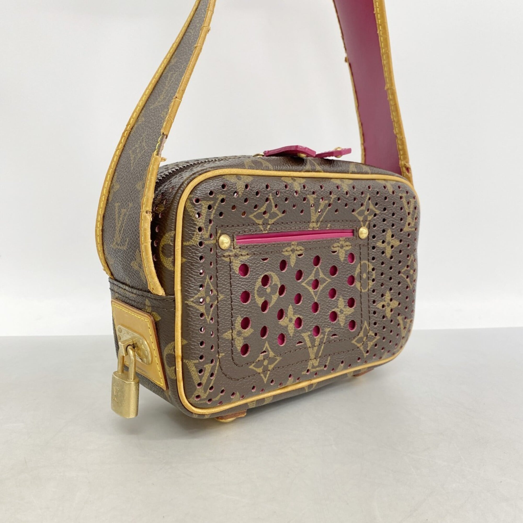 Louis Vuitton Brown Fuchsia Shoulder Bag (Pre-Owned)