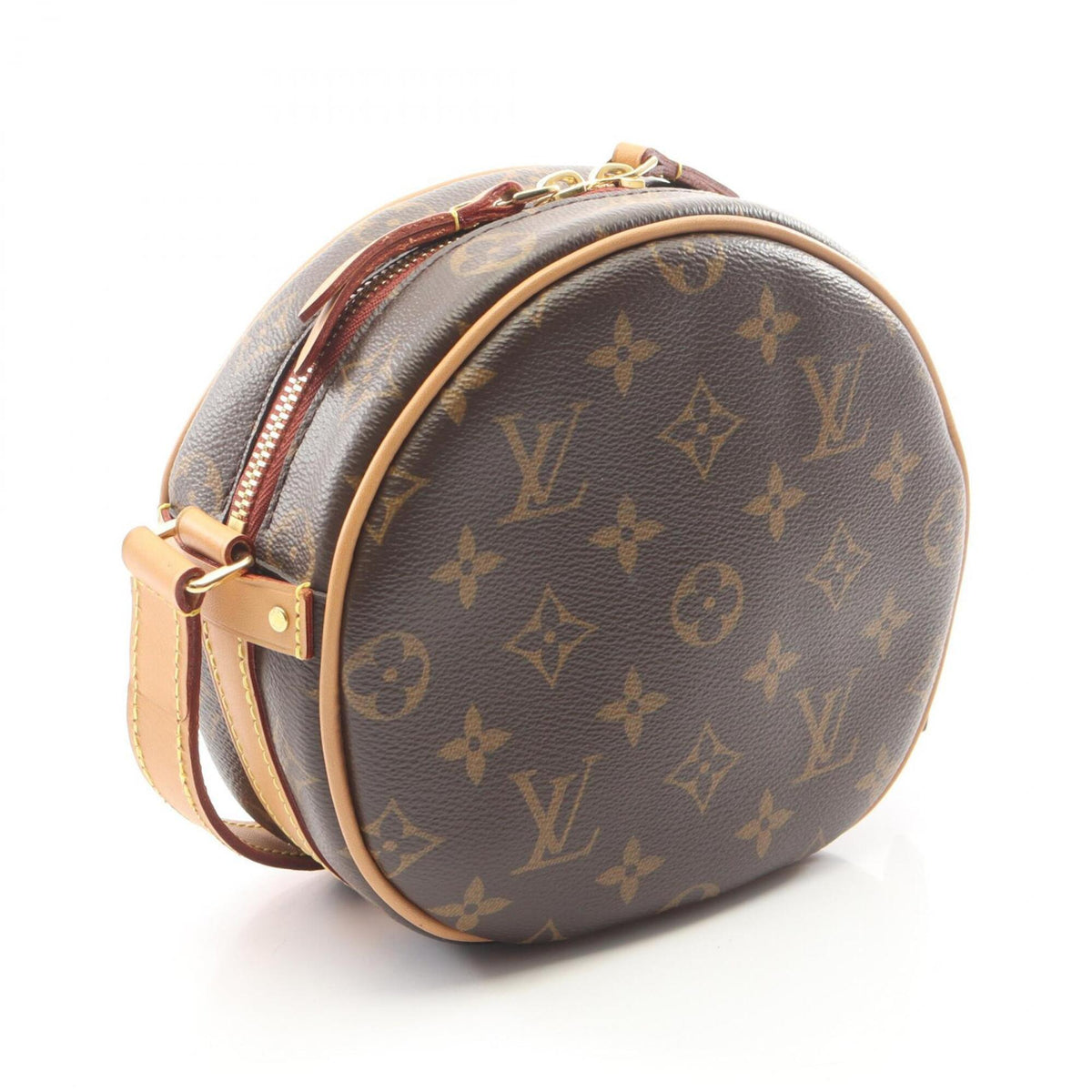 Louis Vuitton Brown Coated Canvas Leather Handbag Shoulder Bag (Pre-Owned)