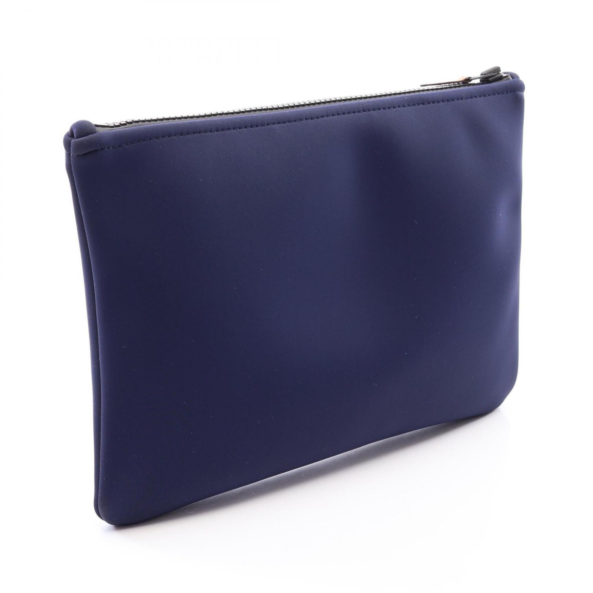 Hermes Navy Neoprene Handbag Pouch (Pre-Owned)