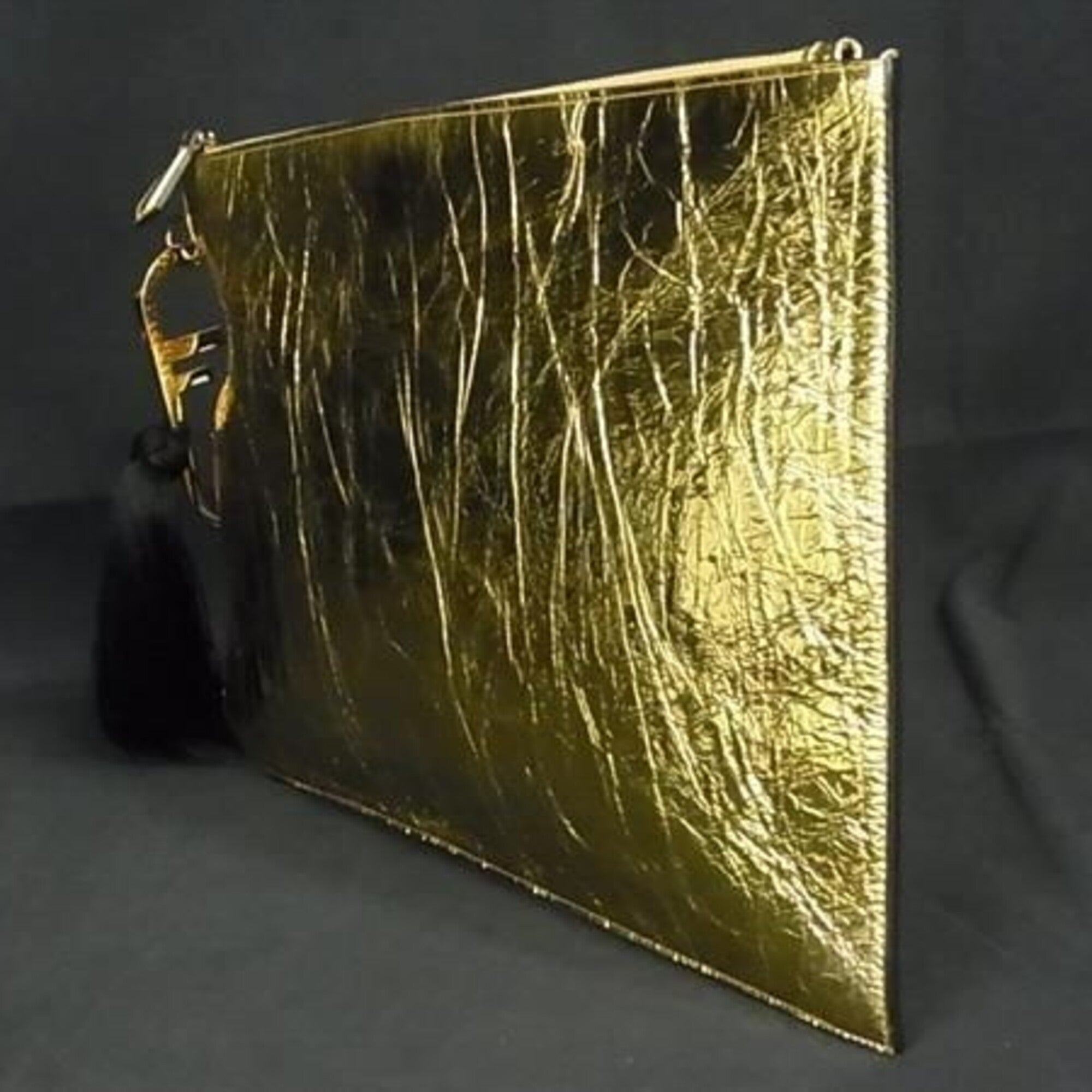 Fendi Gold Leather Clutch Bag (Pre-Owned)