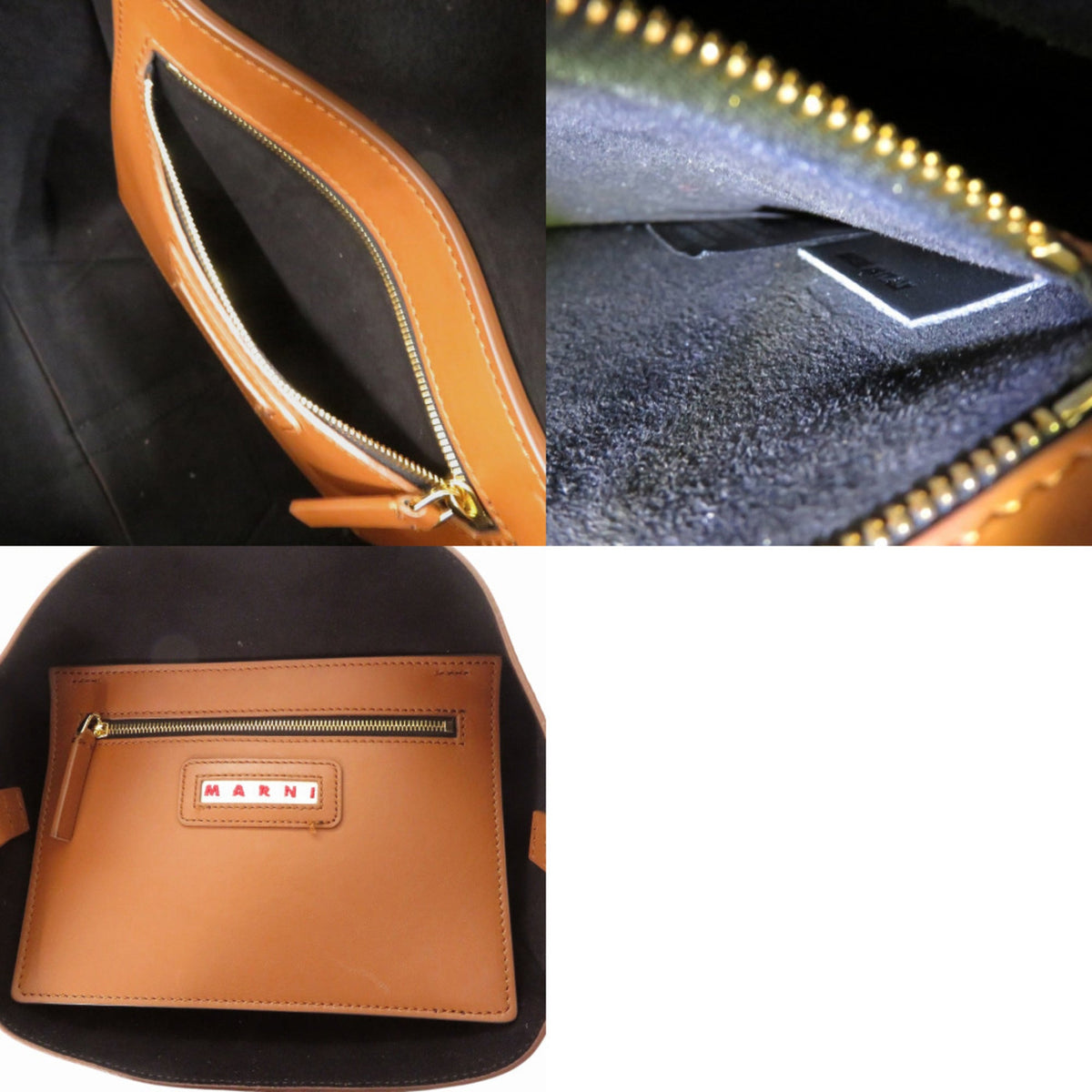 Marni Brown Ivory Leather Shoulder Bag (Pre-Owned)
