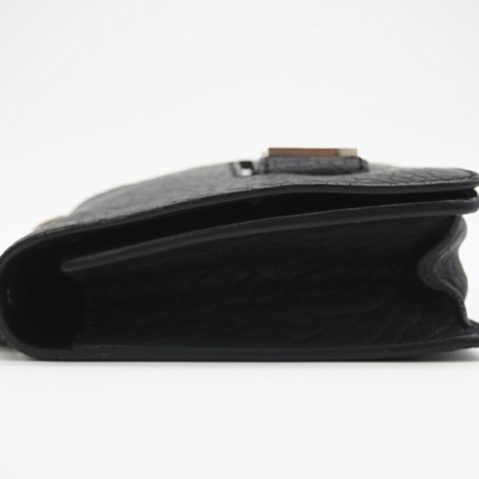 Christian Dior Black Blue White Leather Shoulder Bag (Pre-Owned)