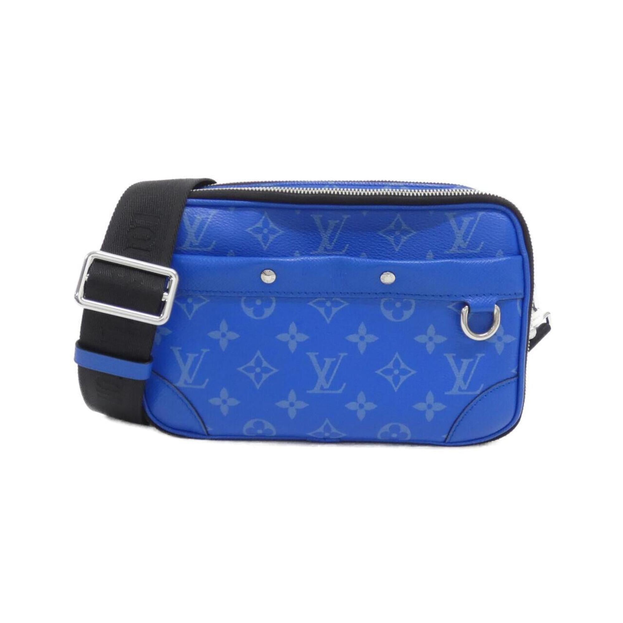 Louis Vuitton Blue Coated Canvas Leather Shoulder Bag (Pre-Owned)