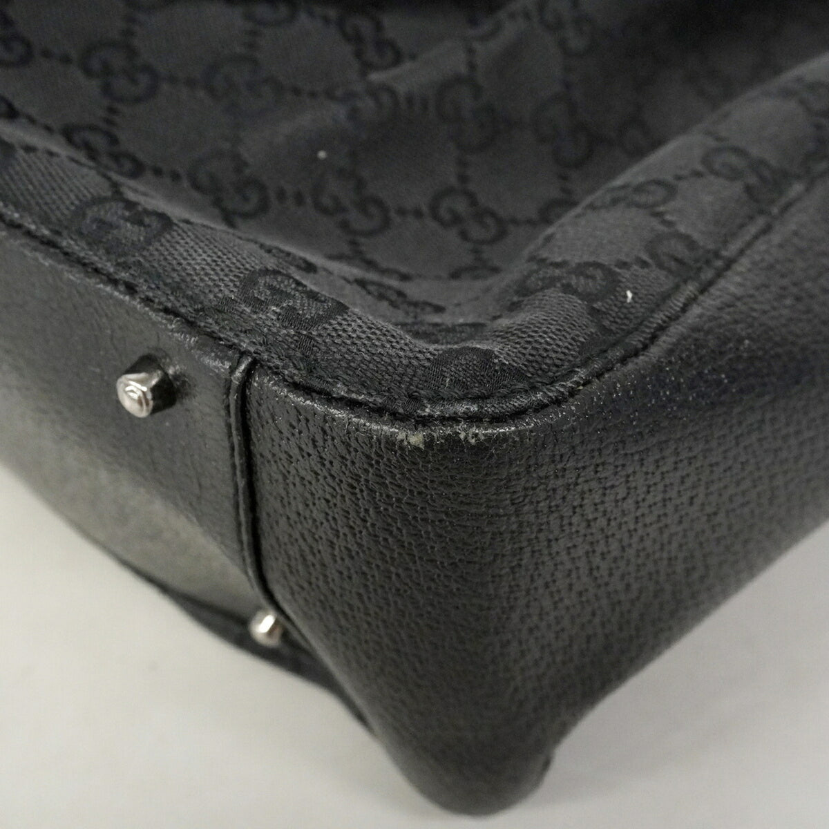 Gucci Black Canvas Tote Bag (Pre-Owned)