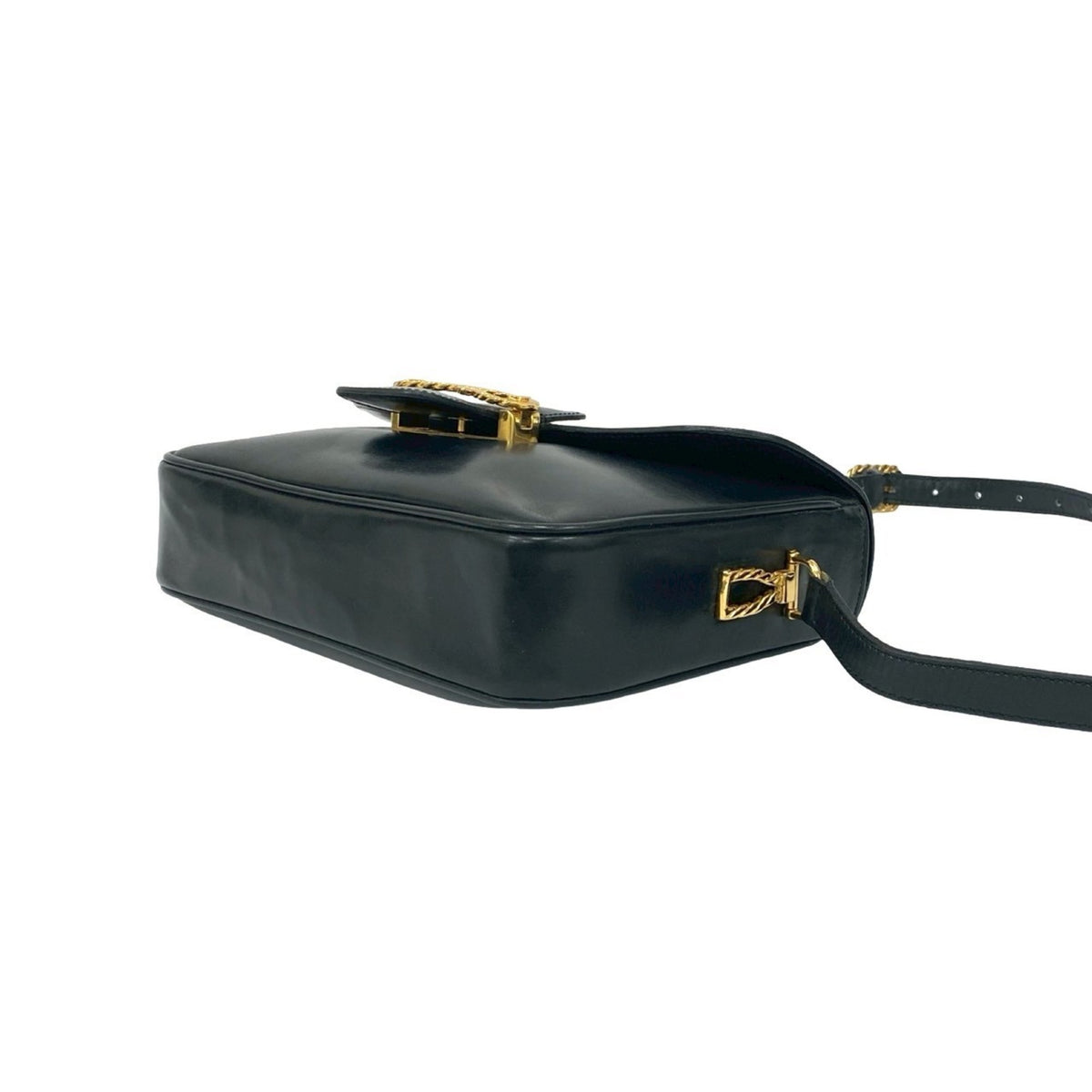 Celine Black Leather Pochette Shoulder Bag (Pre-Owned)
