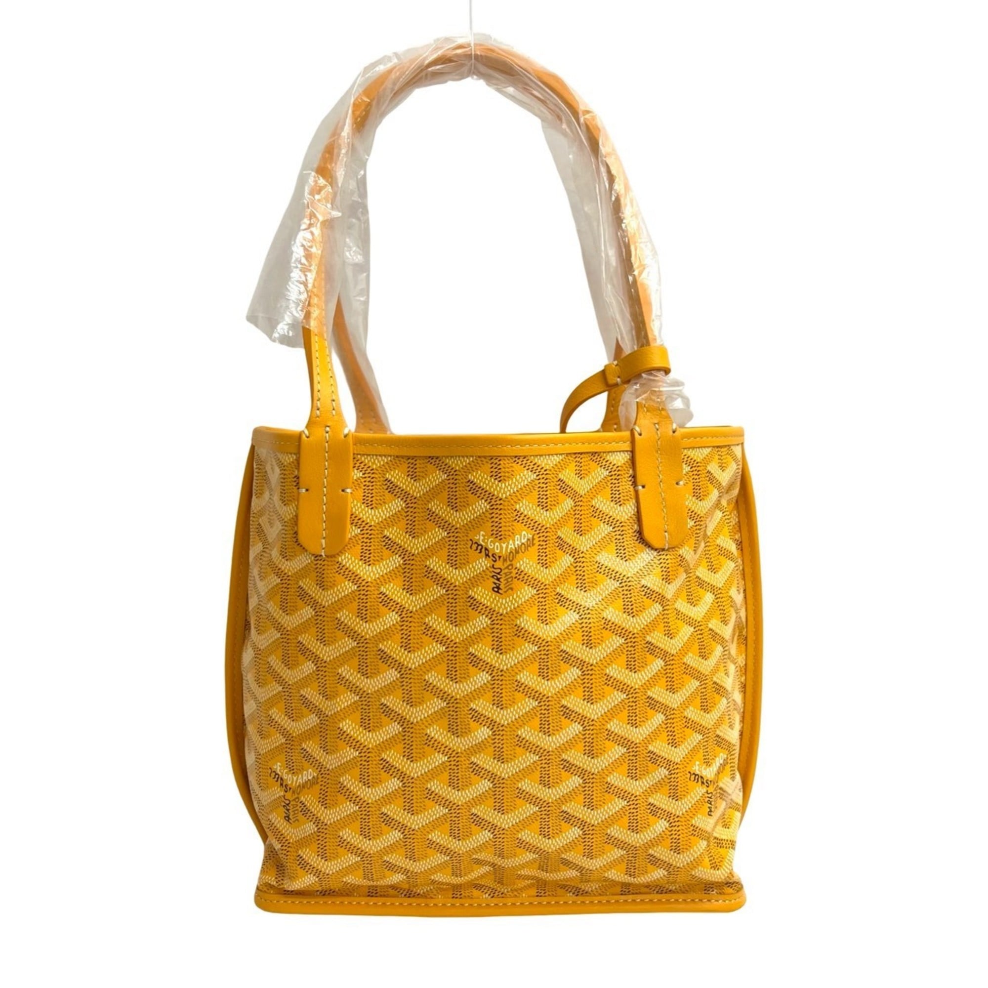 Goyard Yellow Leather Handbag Pouch Tote Bag (Pre-Owned)