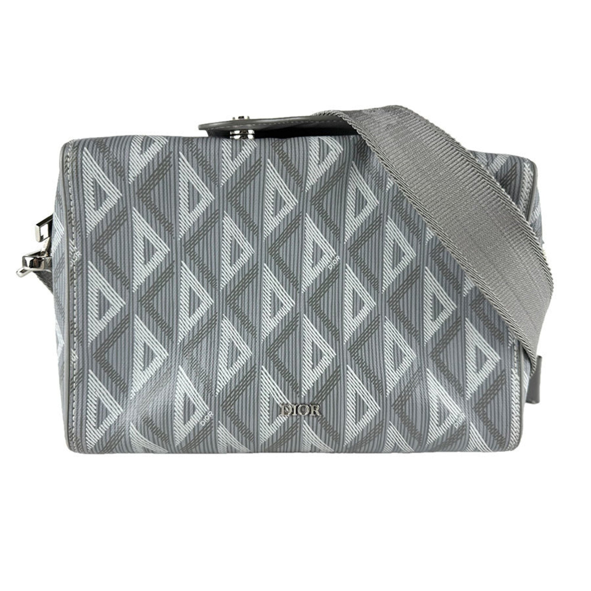 Christian Dior Gray Pvc Leather Shoulder Bag (Pre-Owned)