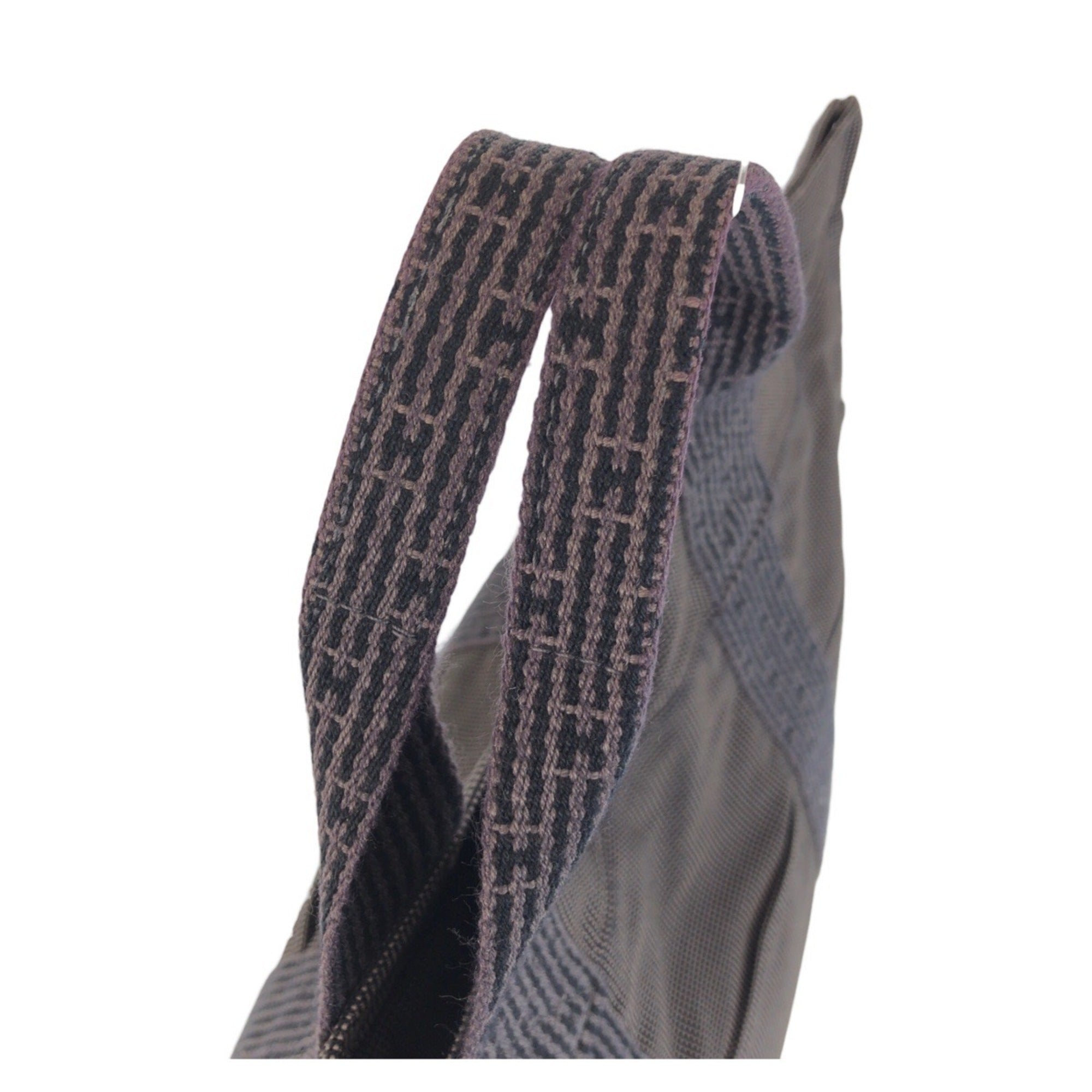 Hermes Gray Polyamide Polyester Handbag Tote Bag (Pre-Owned)