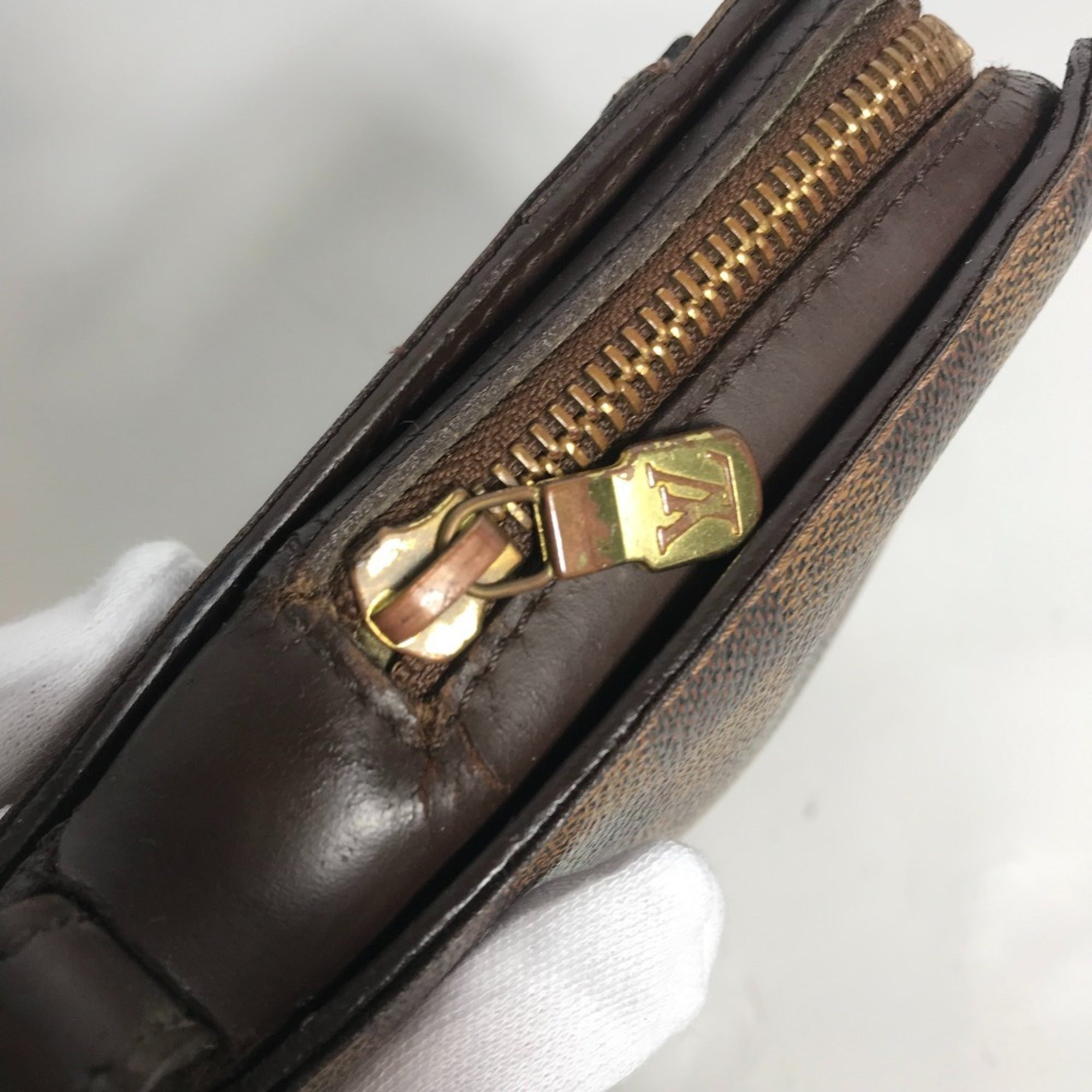 Louis Vuitton Brown Damier Canvas Ebene Damier Canvas Clutch Bag Pouch (Pre-Owned)