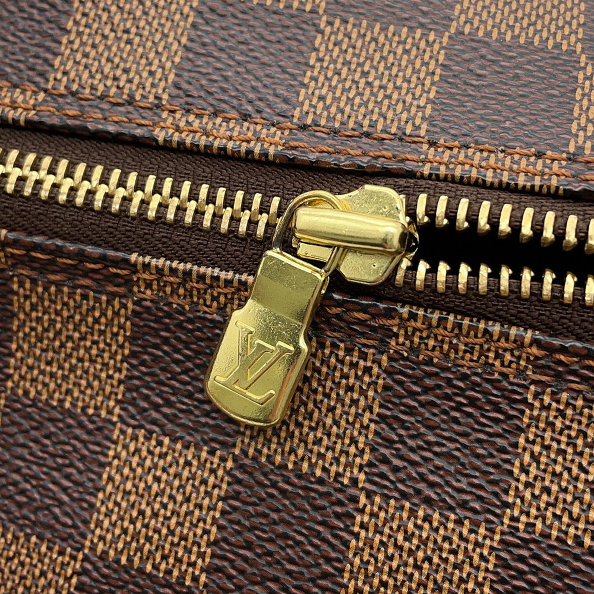 Louis Vuitton Damier Damier Canvas Ebene Red Color Handbag (Pre-Owned)