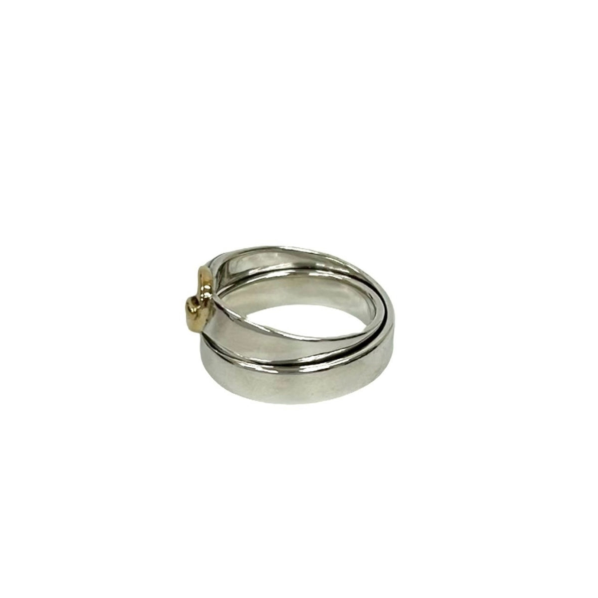 Hermes Gold Silver Gold (18K) Silver 925 Band Ring (Pre-Owned)