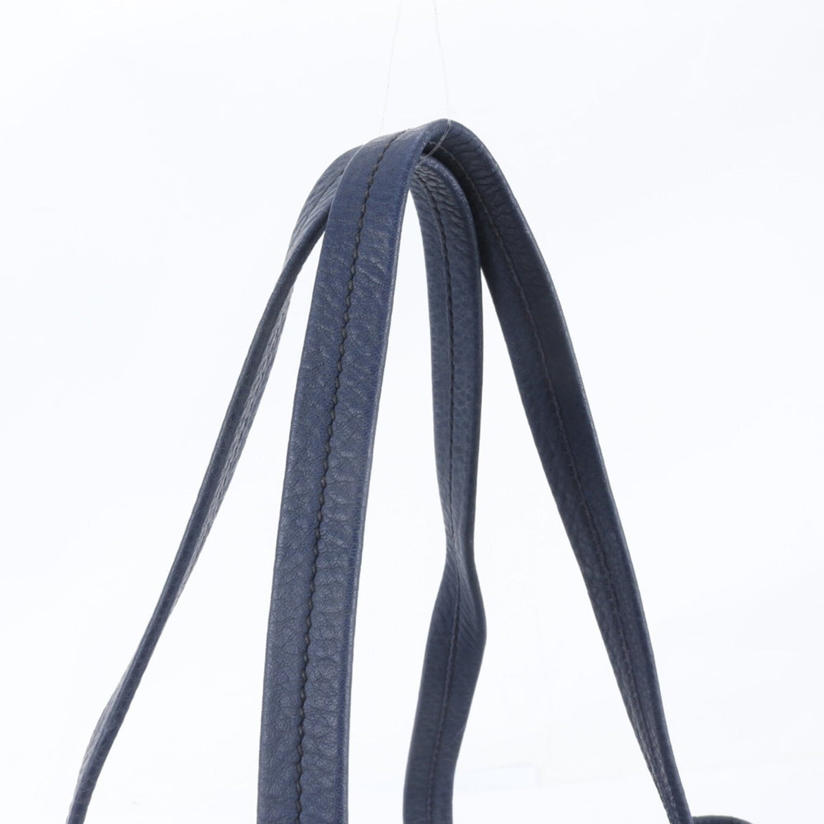 Miu Miu Navy Leather Handbag Shoulder Bag Tote Bag (Pre-Owned)