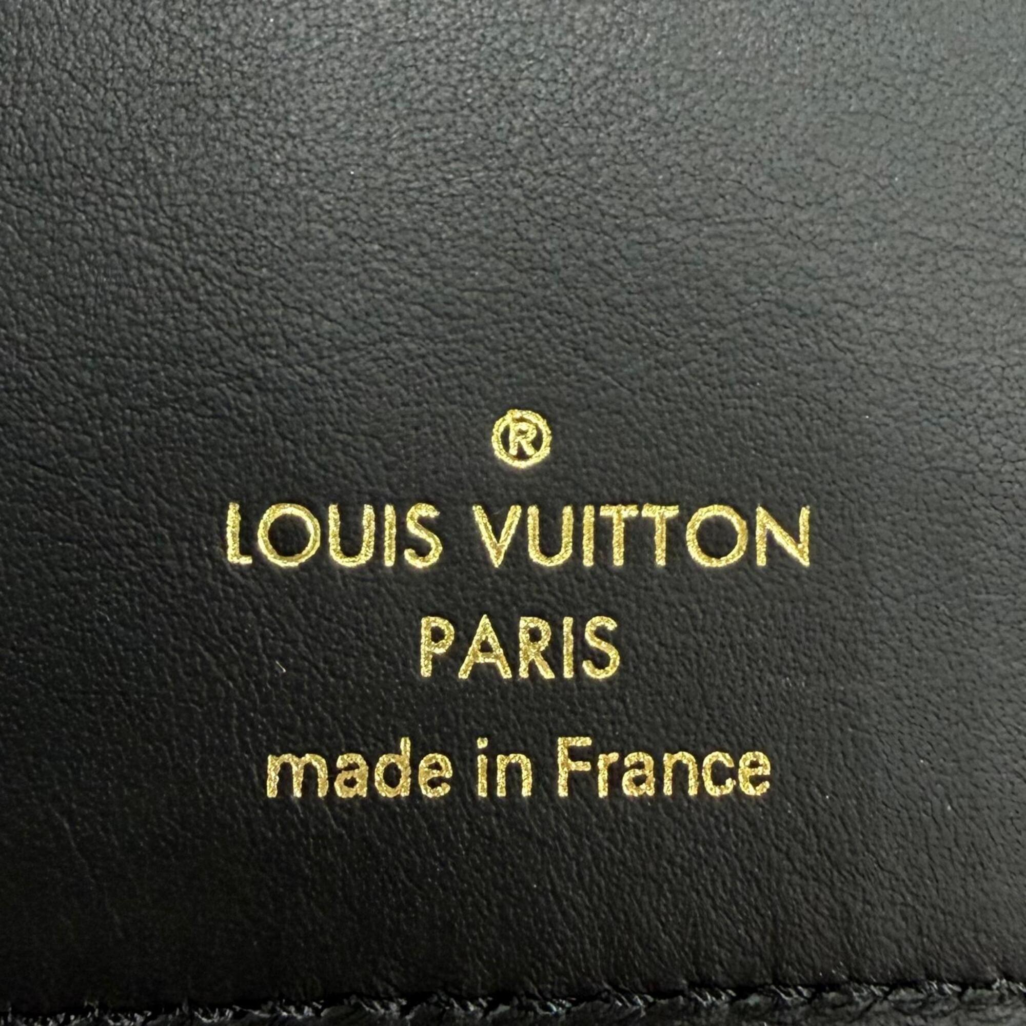 Louis Vuitton Black Leather Wallet (Bi-Fold) (Pre-Owned)