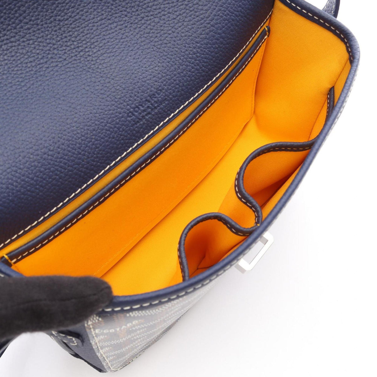 Goyard Multi-Color Navy Coated Canvas Leather Handbag Shoulder Bag (Pre-Owned)