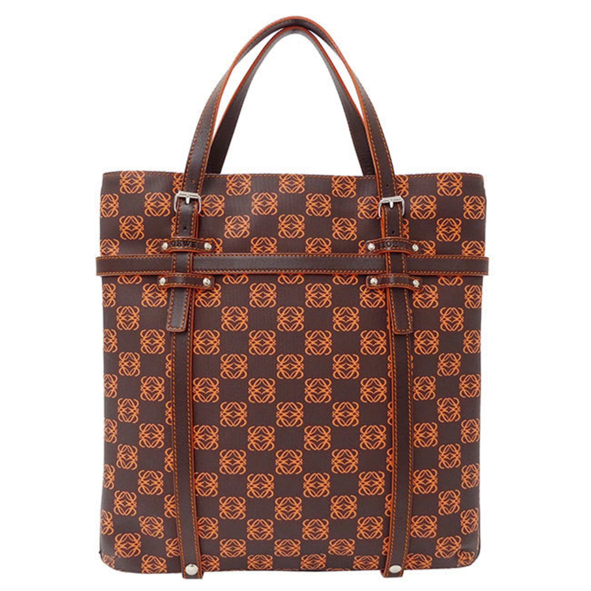 Loewe Brown Orange Pvc Tote Bag (Pre-Owned)