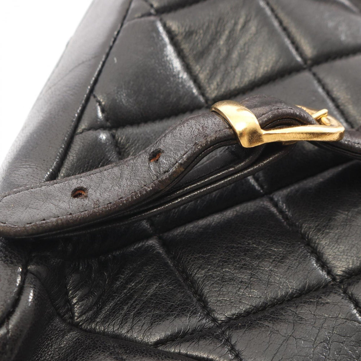 Chanel Black Leather Backpack Handbag (Pre-Owned)