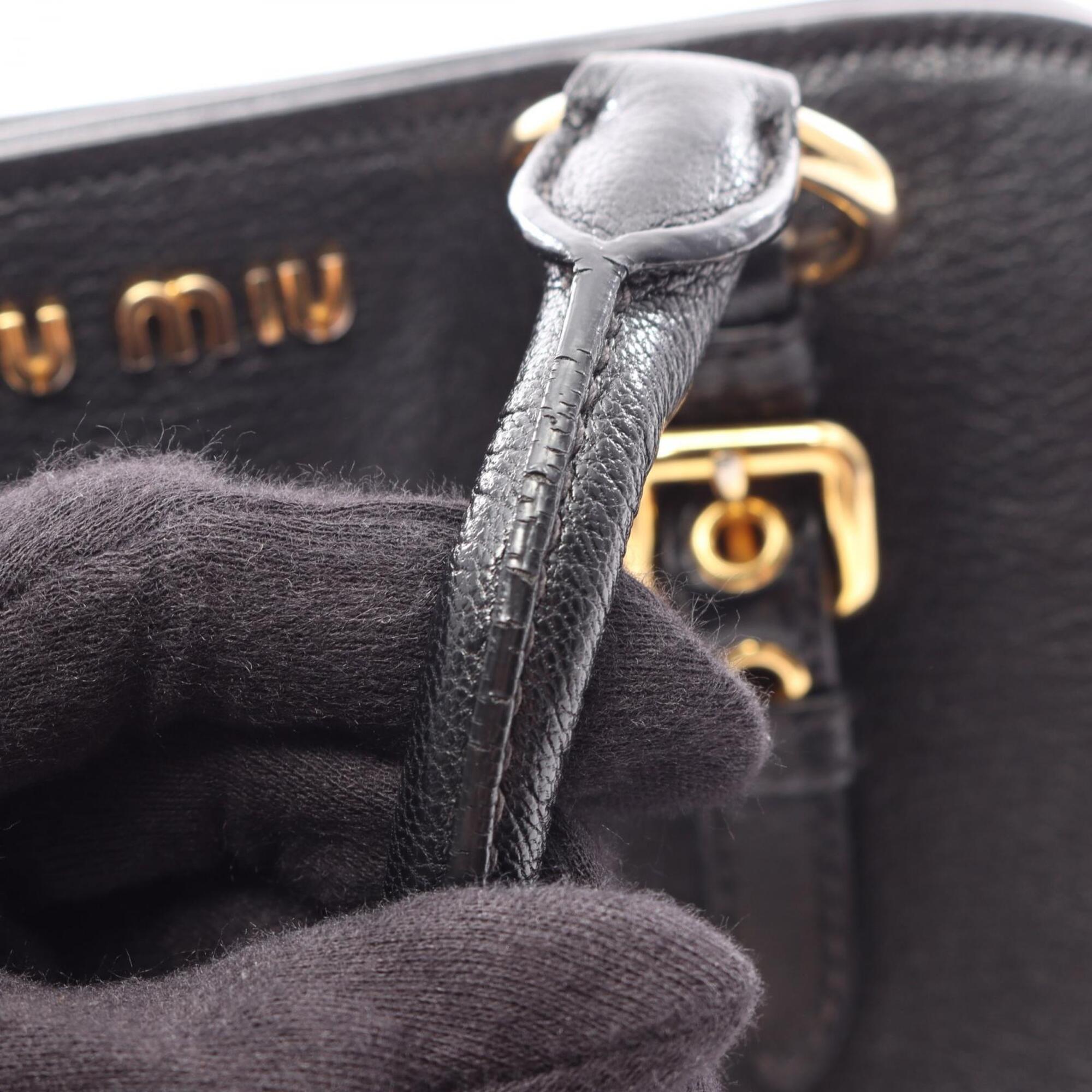 Miu Miu Black Leather Handbag (Pre-Owned)