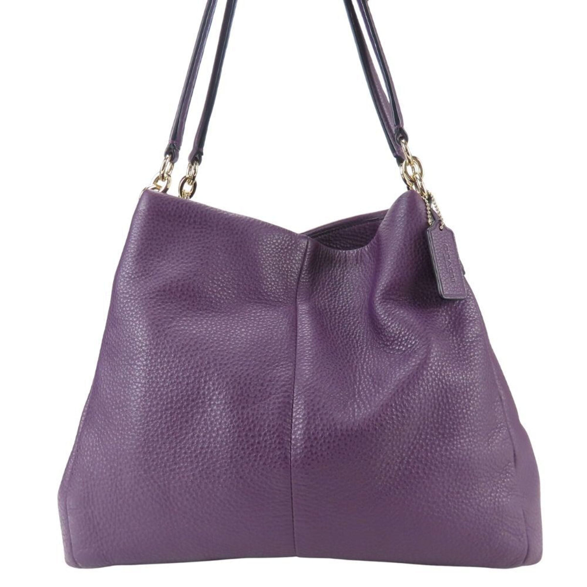 Coach Purple Leather Tote Bag (Pre-Owned)