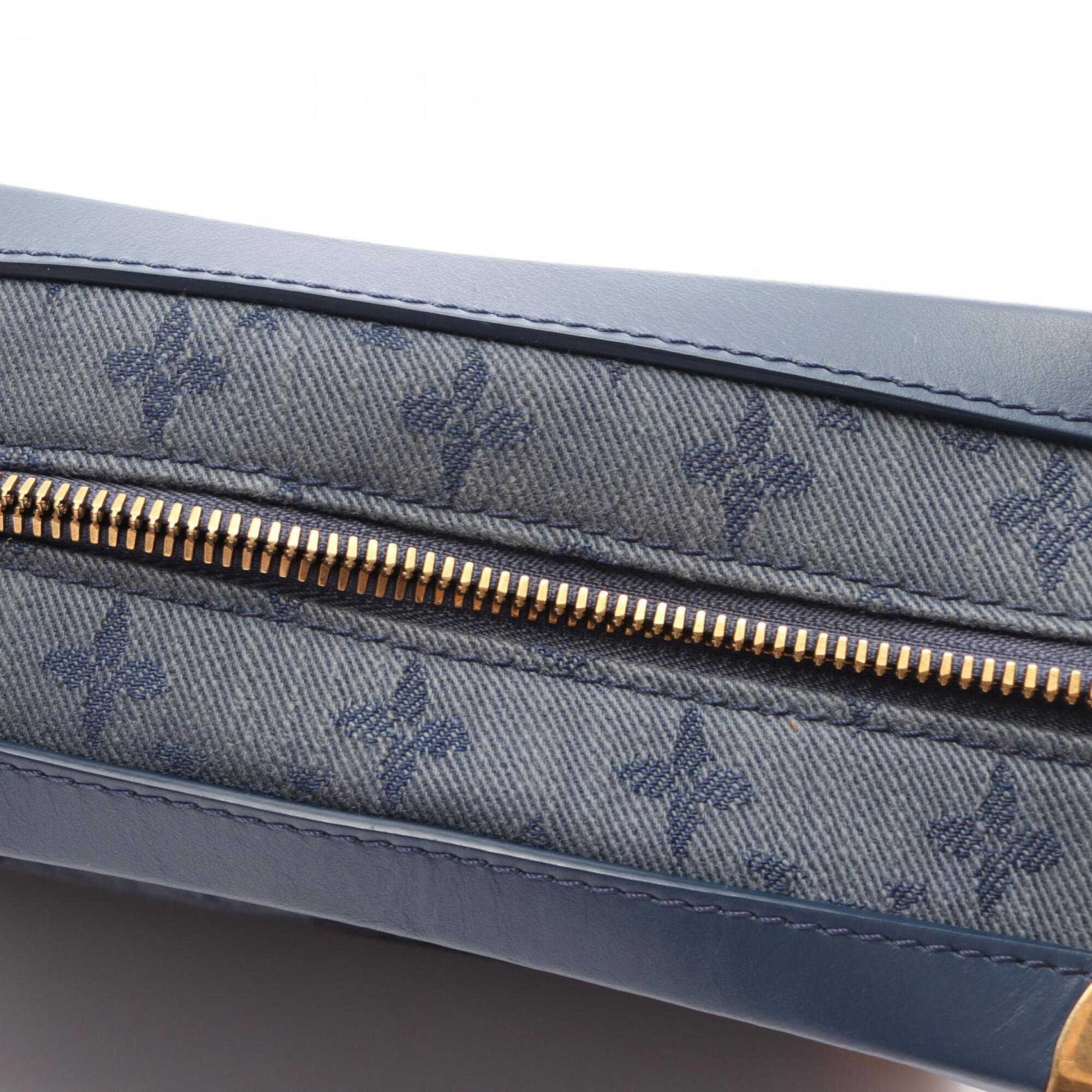 Louis Vuitton Blue Navy Monogram Denim Handbag Shoulder Bag (Pre-Owned)