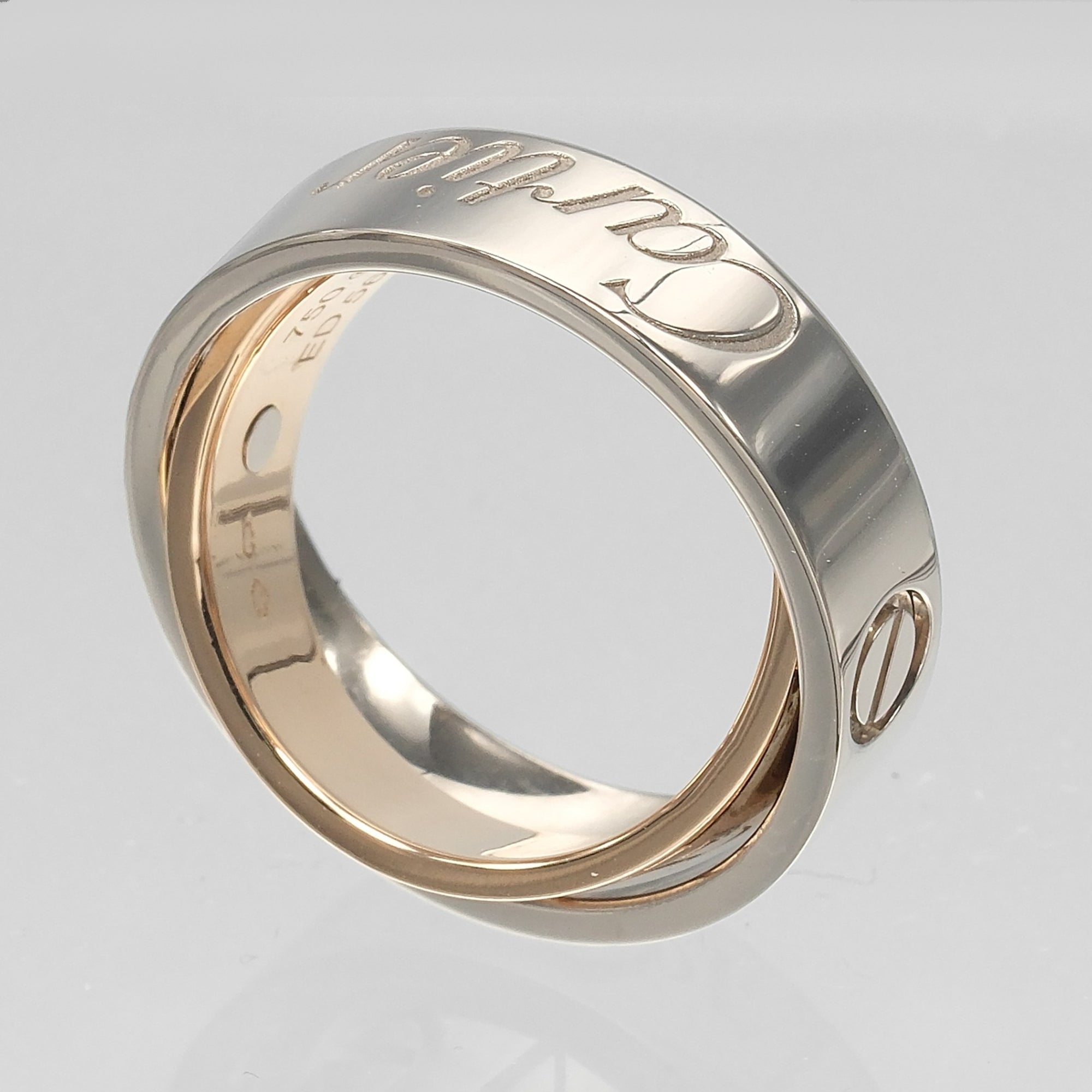 Cartier Pink Gold (18K) White Gold (18K) Band Ring (Pre-Owned)