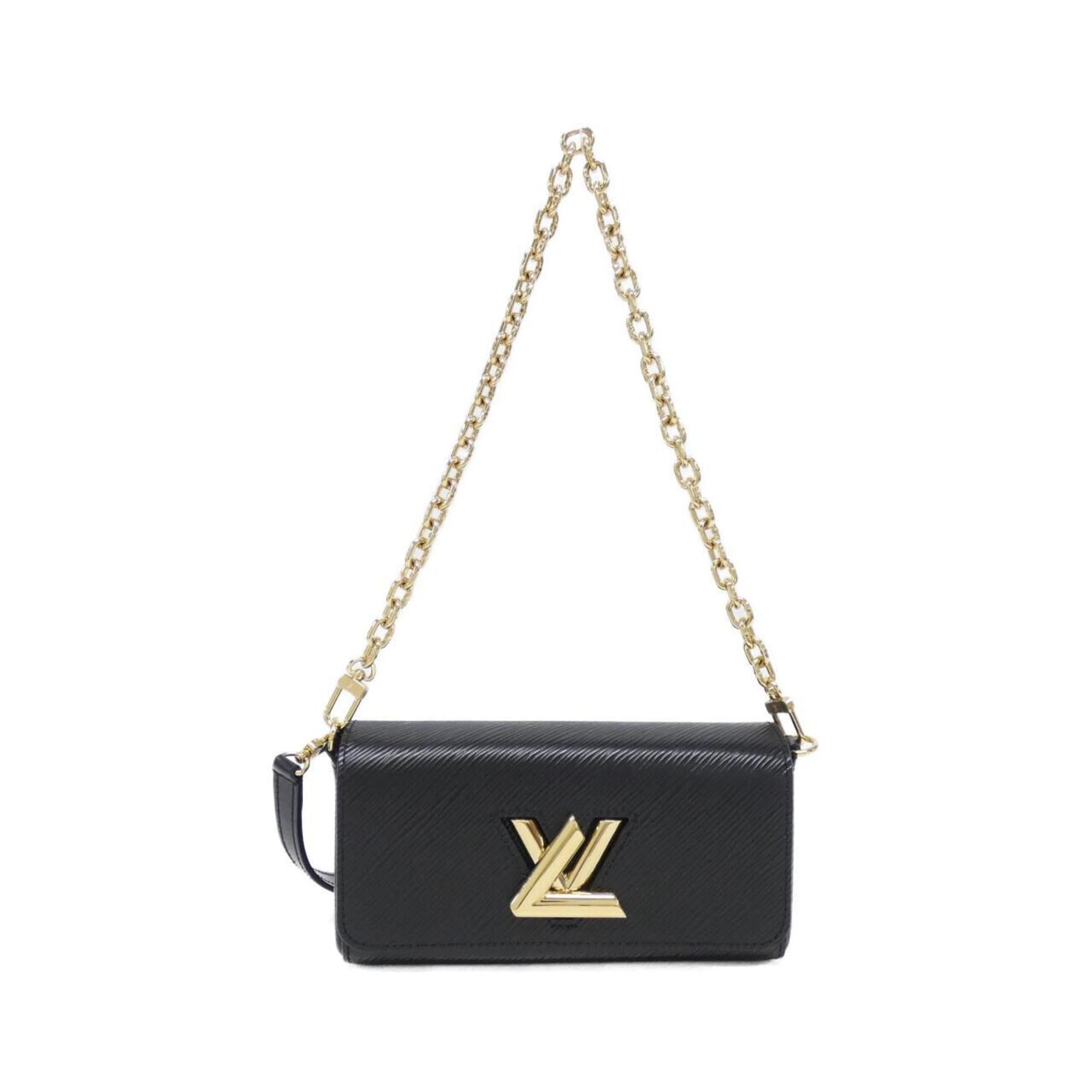 Louis Vuitton Black Leather Handbag Pochette (Pre-Owned)