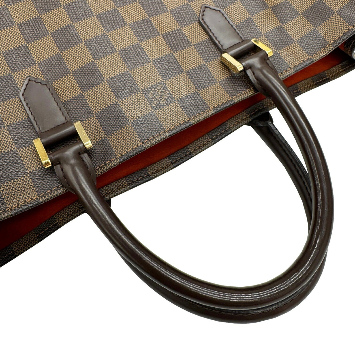 Louis Vuitton Damier Brown Ebene Damier Canvas Leather Handbag (Pre-Owned)