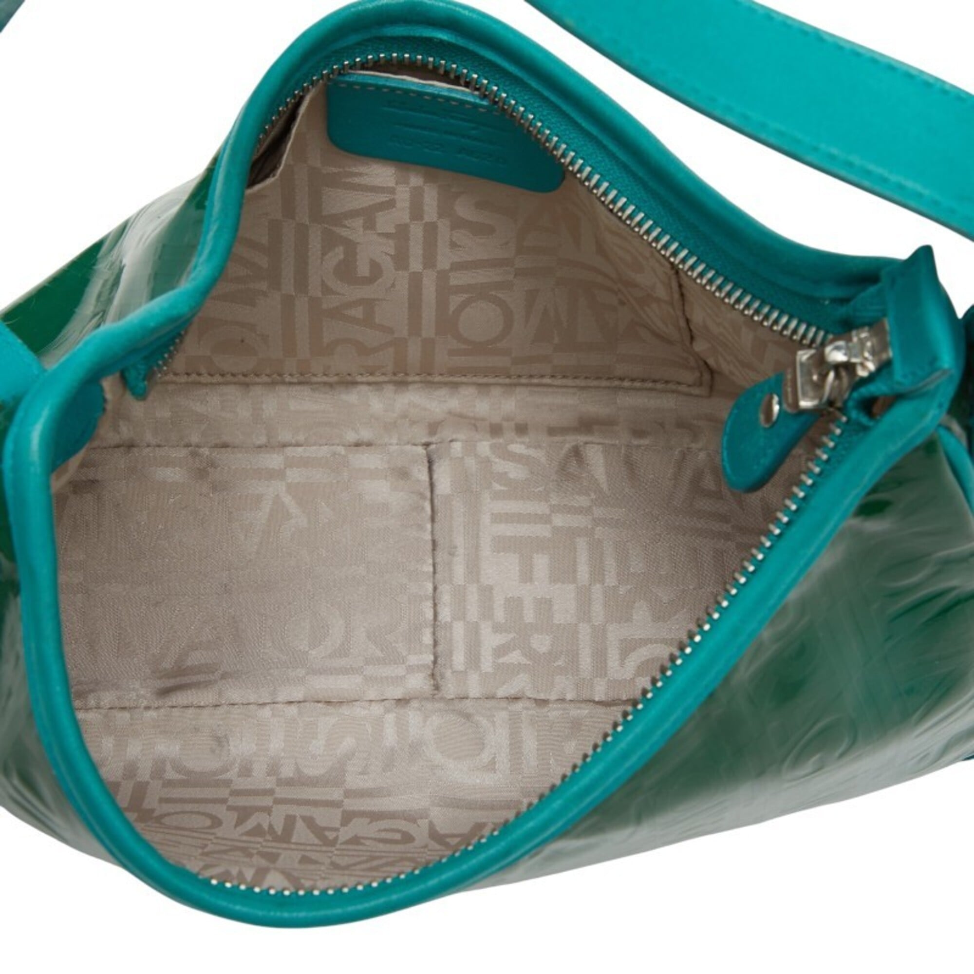 Salvatore Ferragamo Green Leather Handbag Shoulder Bag (Pre-Owned)