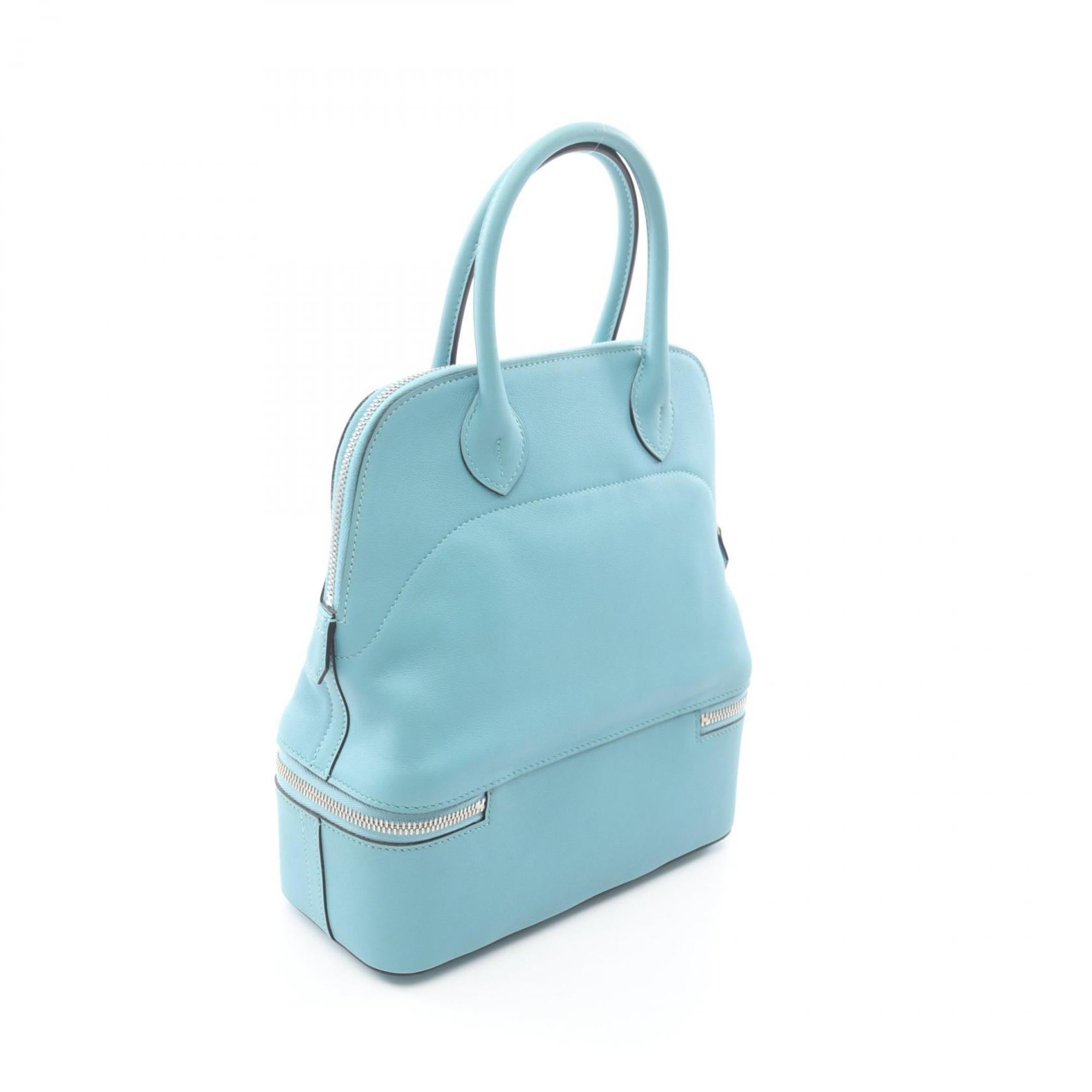 Hermes Blue Swift Leather Leather Handbag (Pre-Owned)