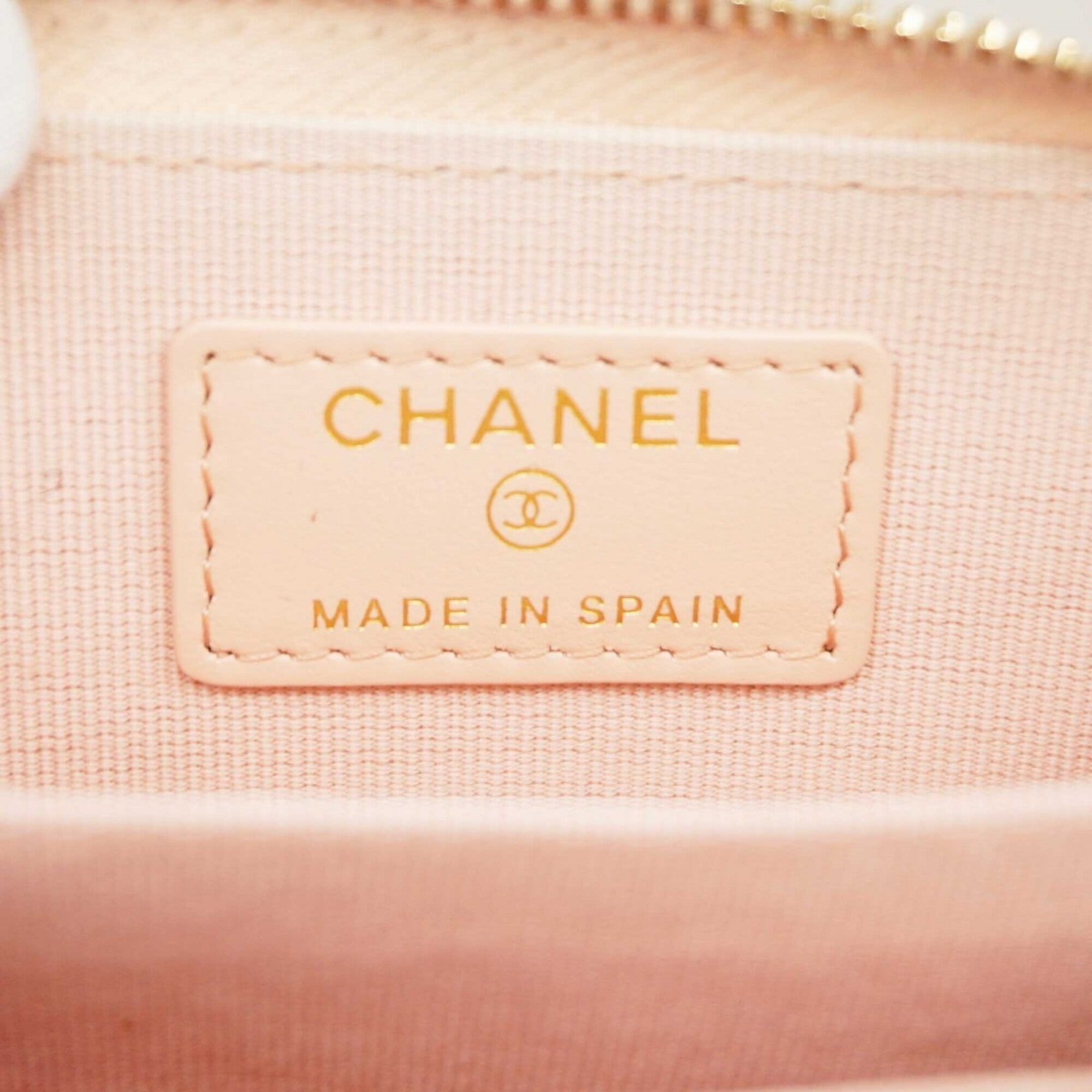 Chanel Pink Grained Calfskin Coin Purse/Coin Case (Pre-Owned)