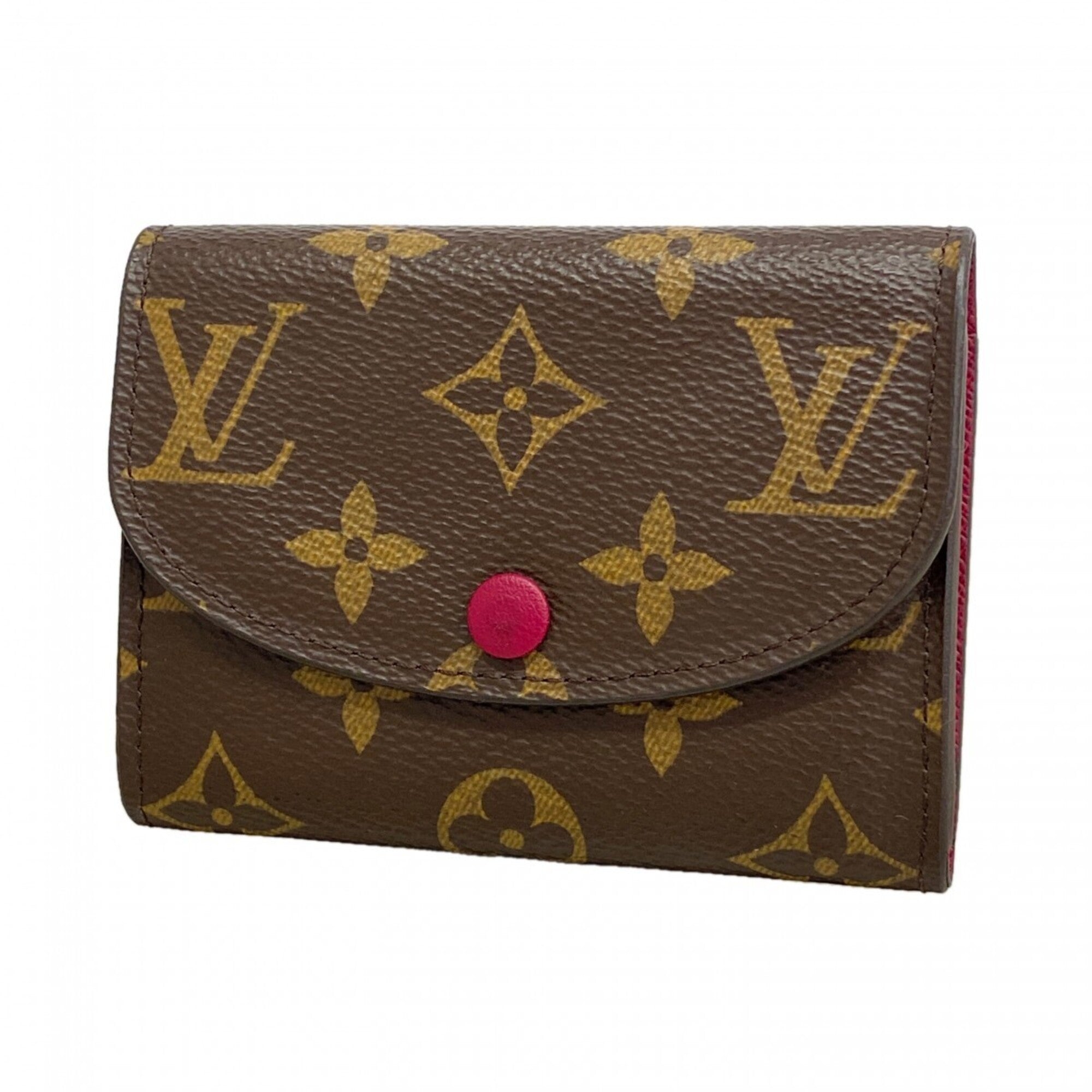 Louis Vuitton Brown Fuchsia Coin Purse/Coin Case (Pre-Owned)