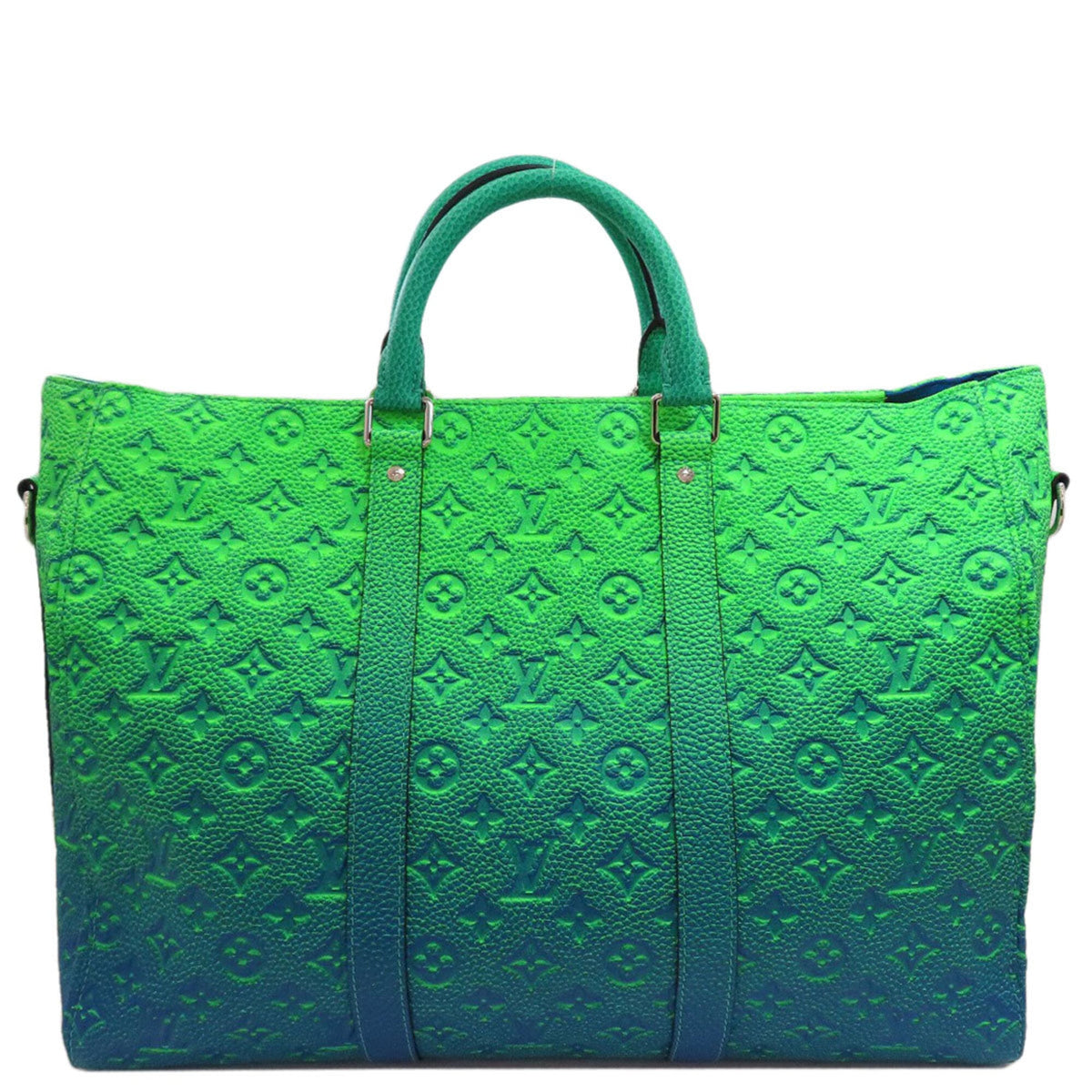 Louis Vuitton Blue Green Leather Handbag (Pre-Owned)