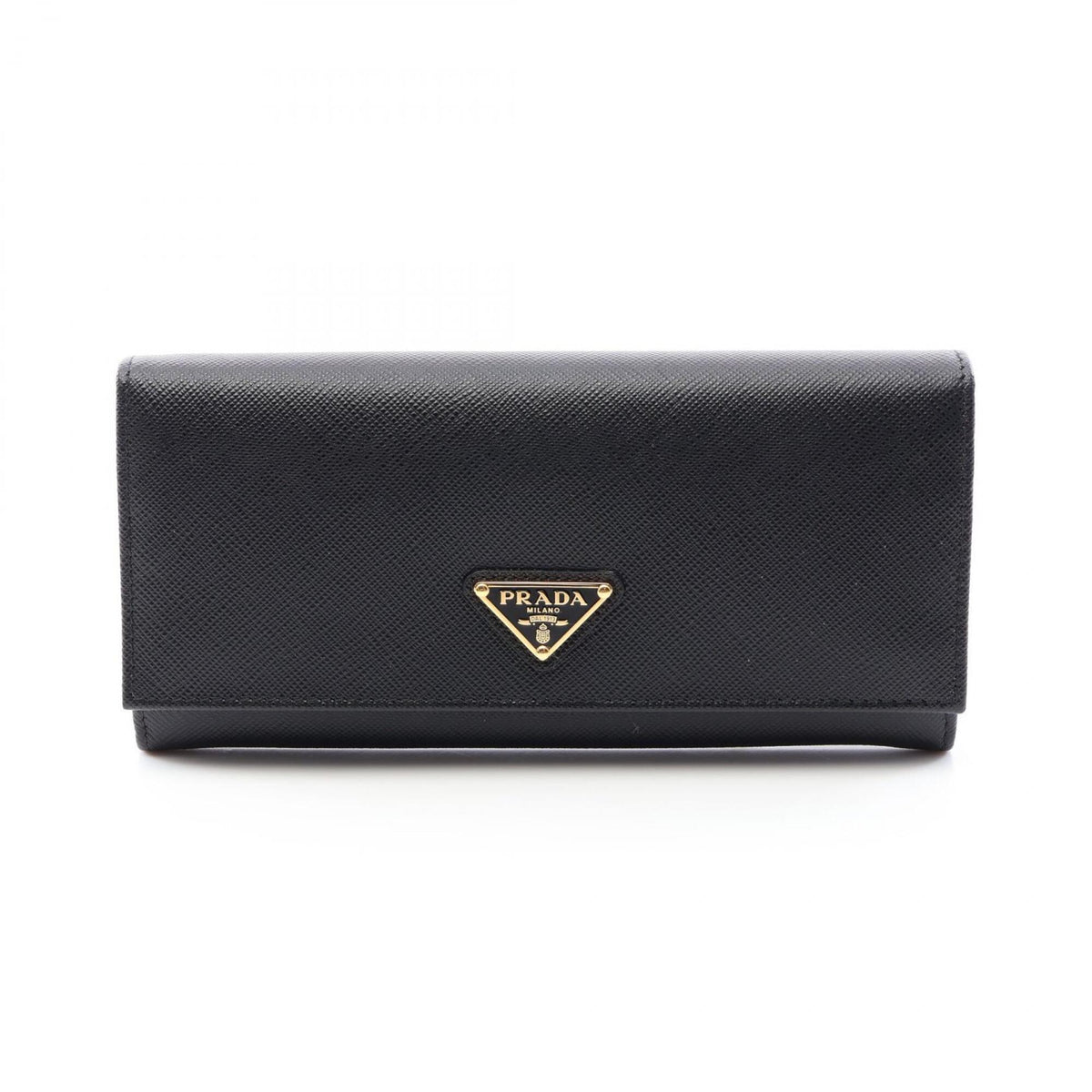 Prada Black Saffiano Long Wallet (Bi-Fold) (Pre-Owned)