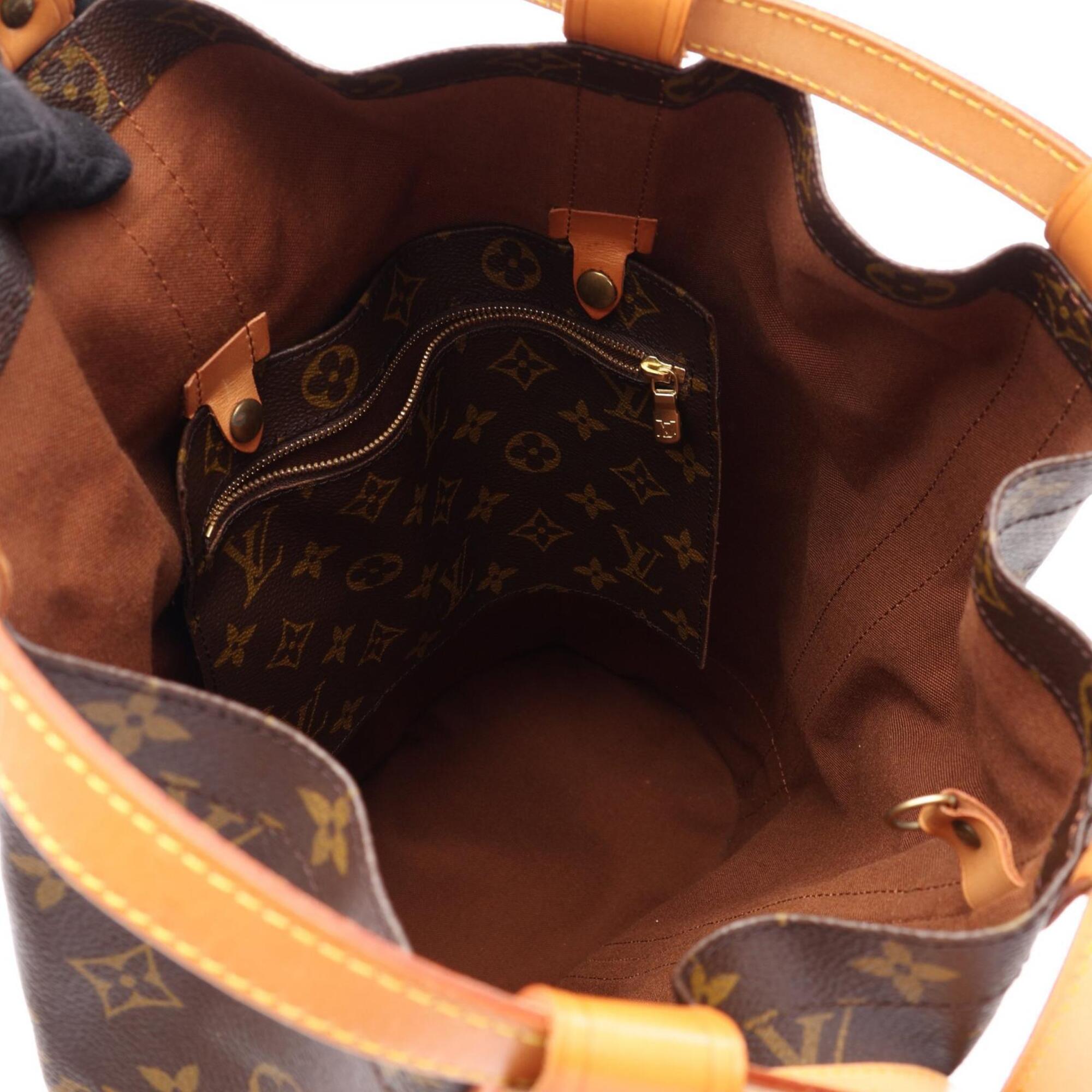 Louis Vuitton Brown Monogram Coated Canvas Leather Handbag Shoulder Bag (Pre-Owned)