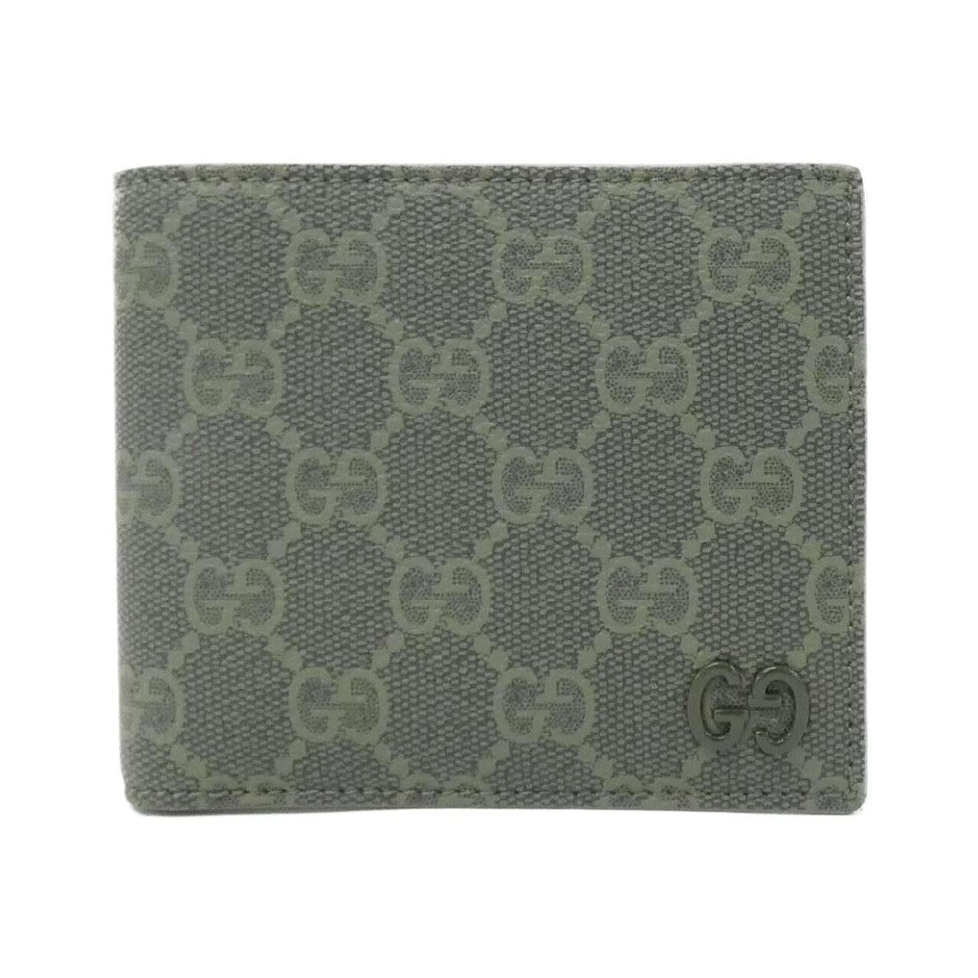 Gucci Green Gg Supreme Long Wallet (Bi-Fold) (Pre-Owned)