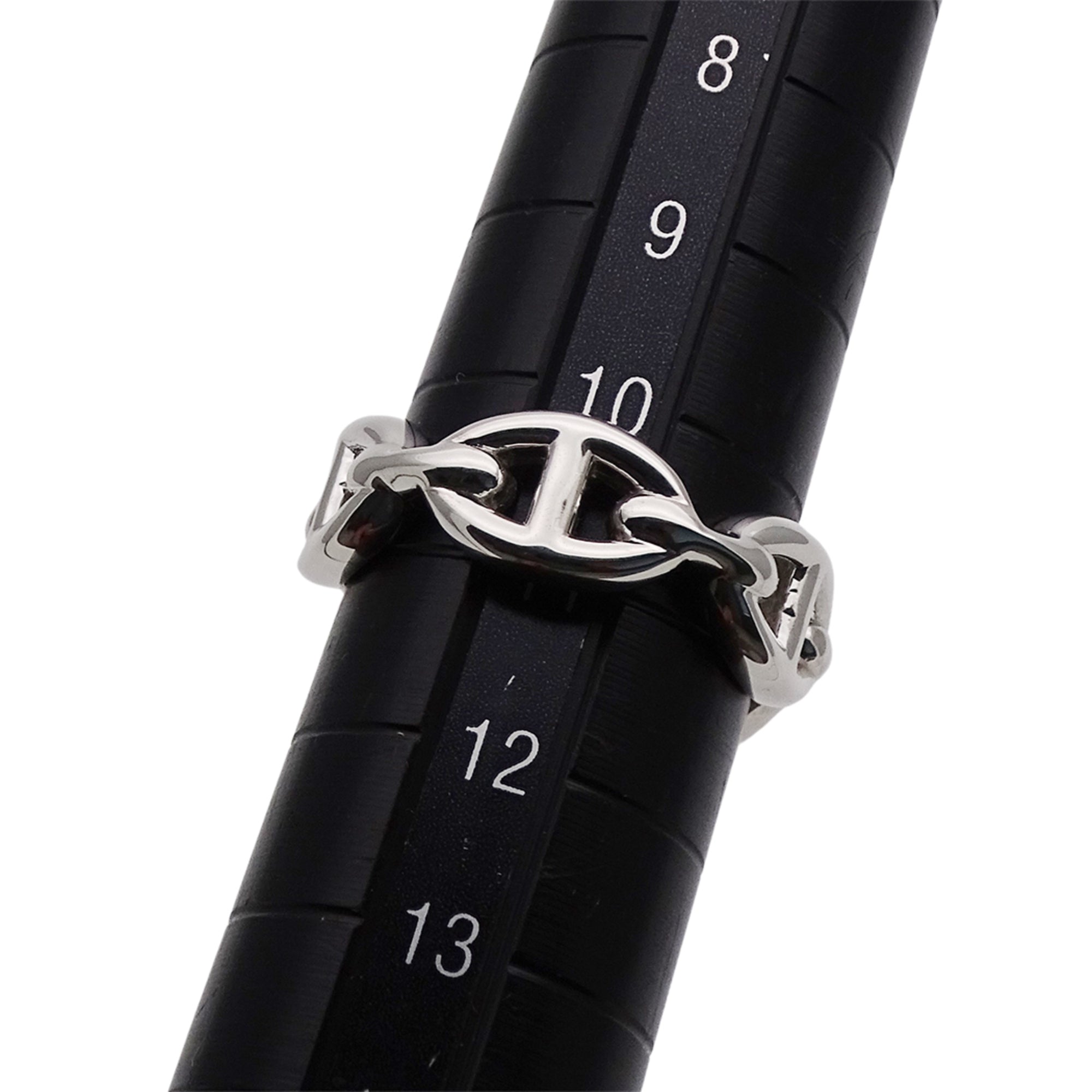 Hermes Silver Silver 925 Band Ring (Pre-Owned)