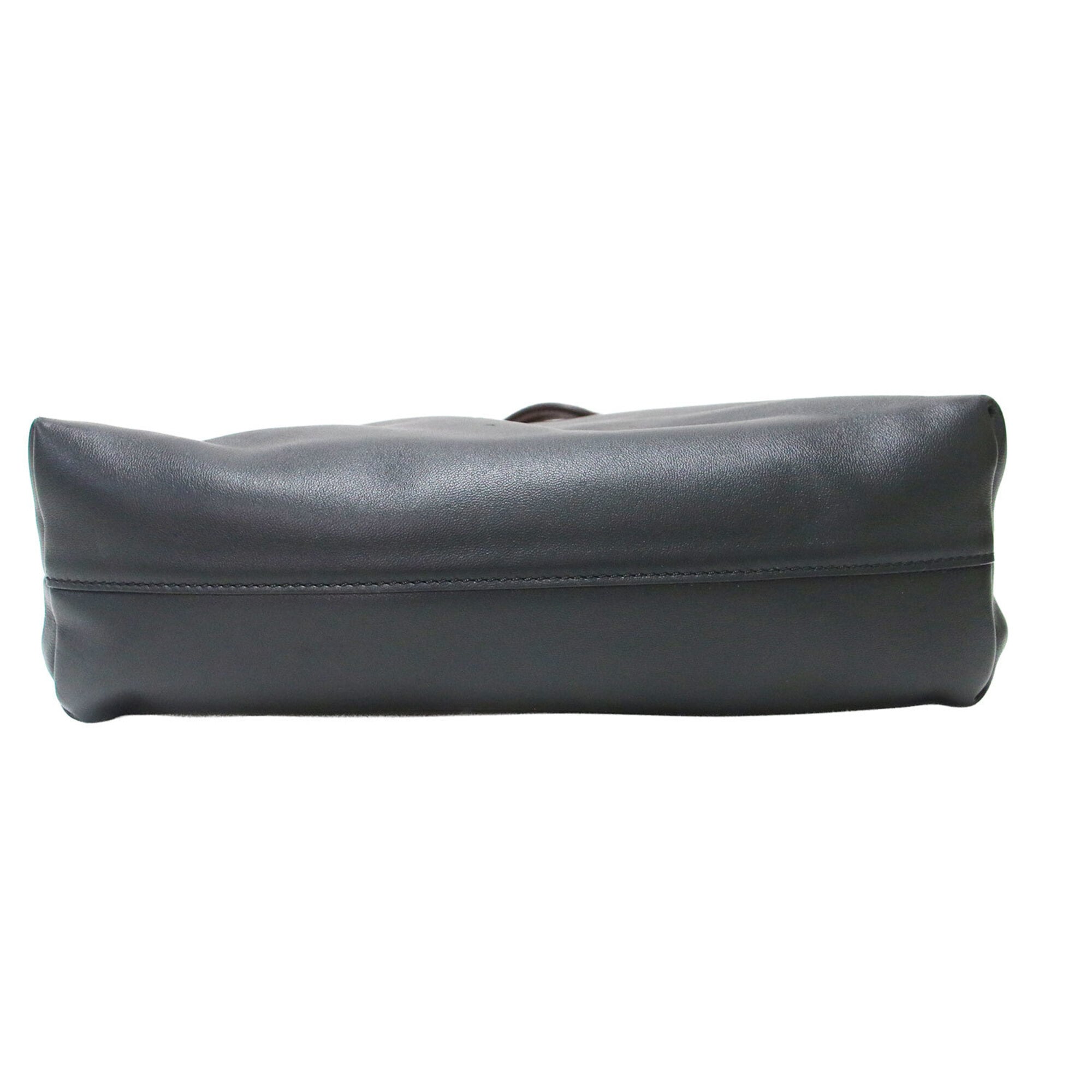 Loewe Black Brown Leather Shoulder Bag (Pre-Owned)