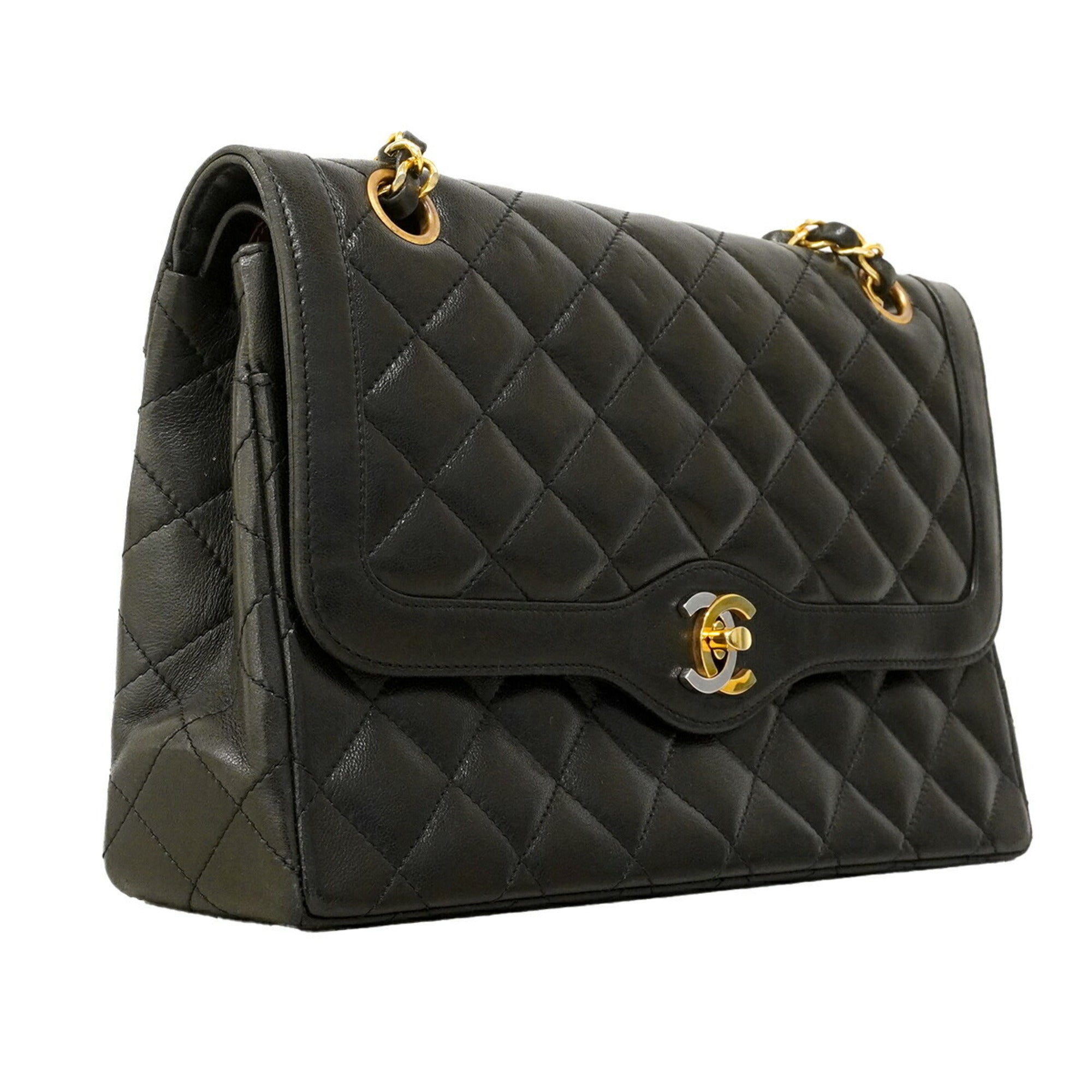 Chanel Black Leather Shoulder Bag (Pre-Owned)