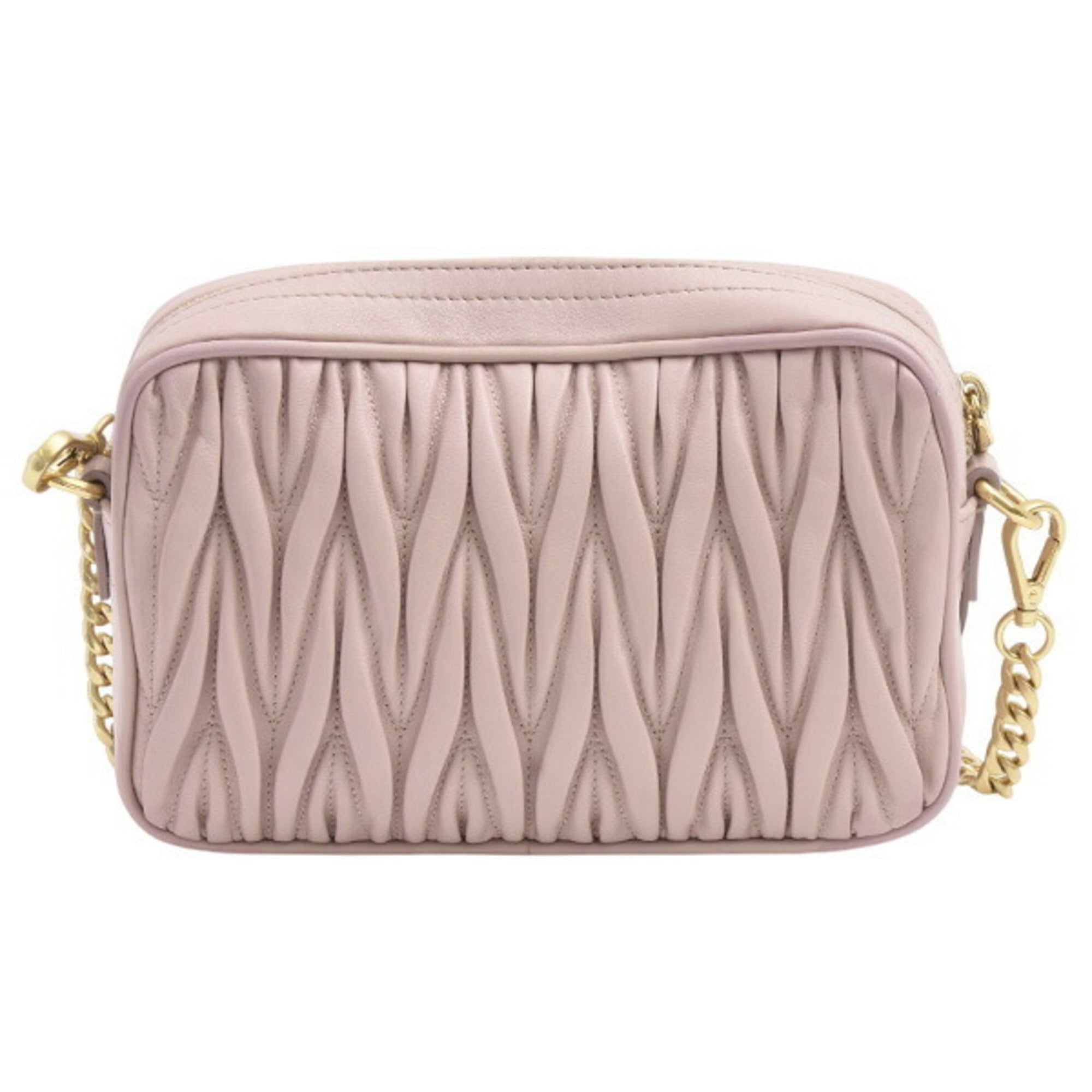 Miu Miu Matelasse Pink Leather Shoulder Bag (Pre-Owned)