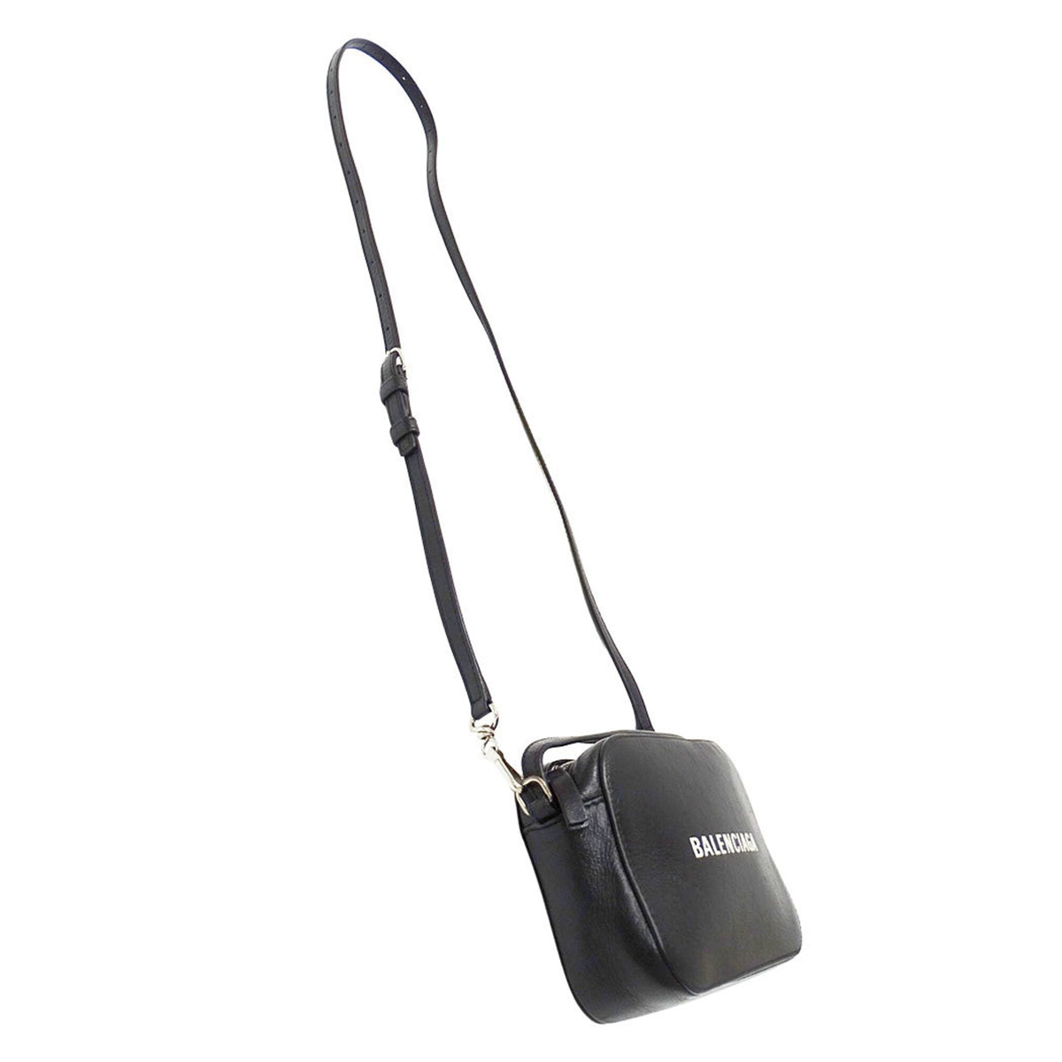 Balenciaga Black Leather Handbag Shoulder Bag (Pre-Owned)