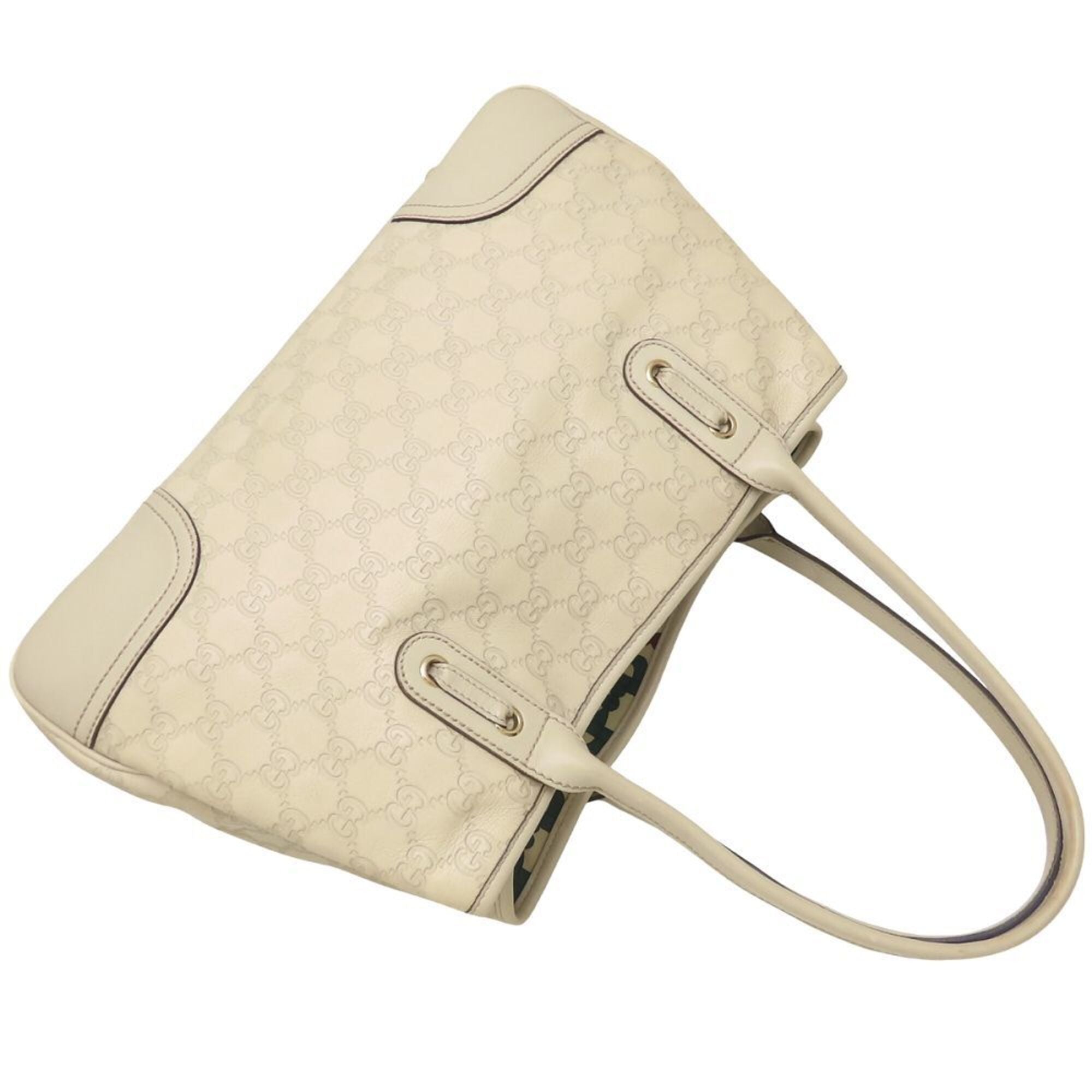 Gucci Ivory Leather Tote Bag (Pre-Owned)