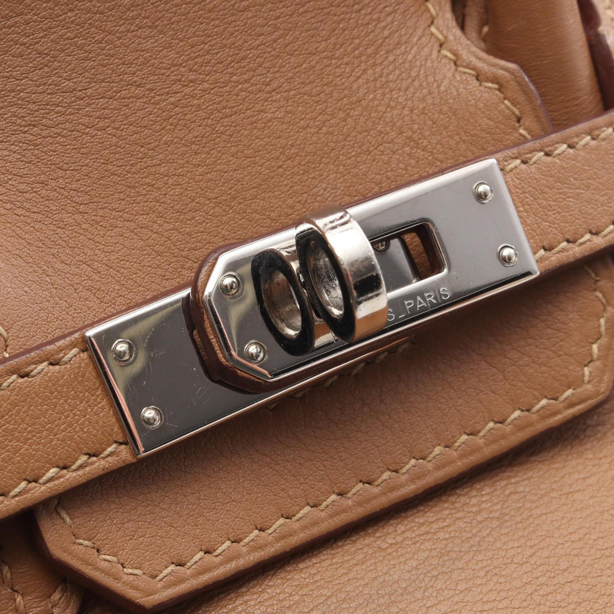 Hermes Brown Swift Leather Handbag (Pre-Owned)