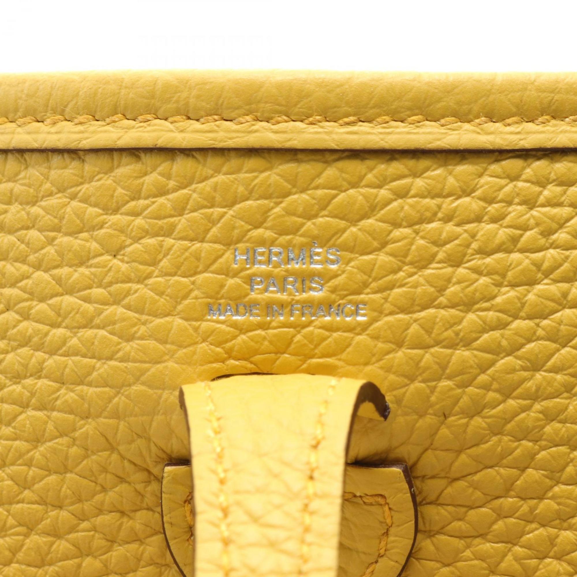 Hermes Evelyne Yellow Taurillon Clemence Leather Shoulder Bag (Pre-Owned)