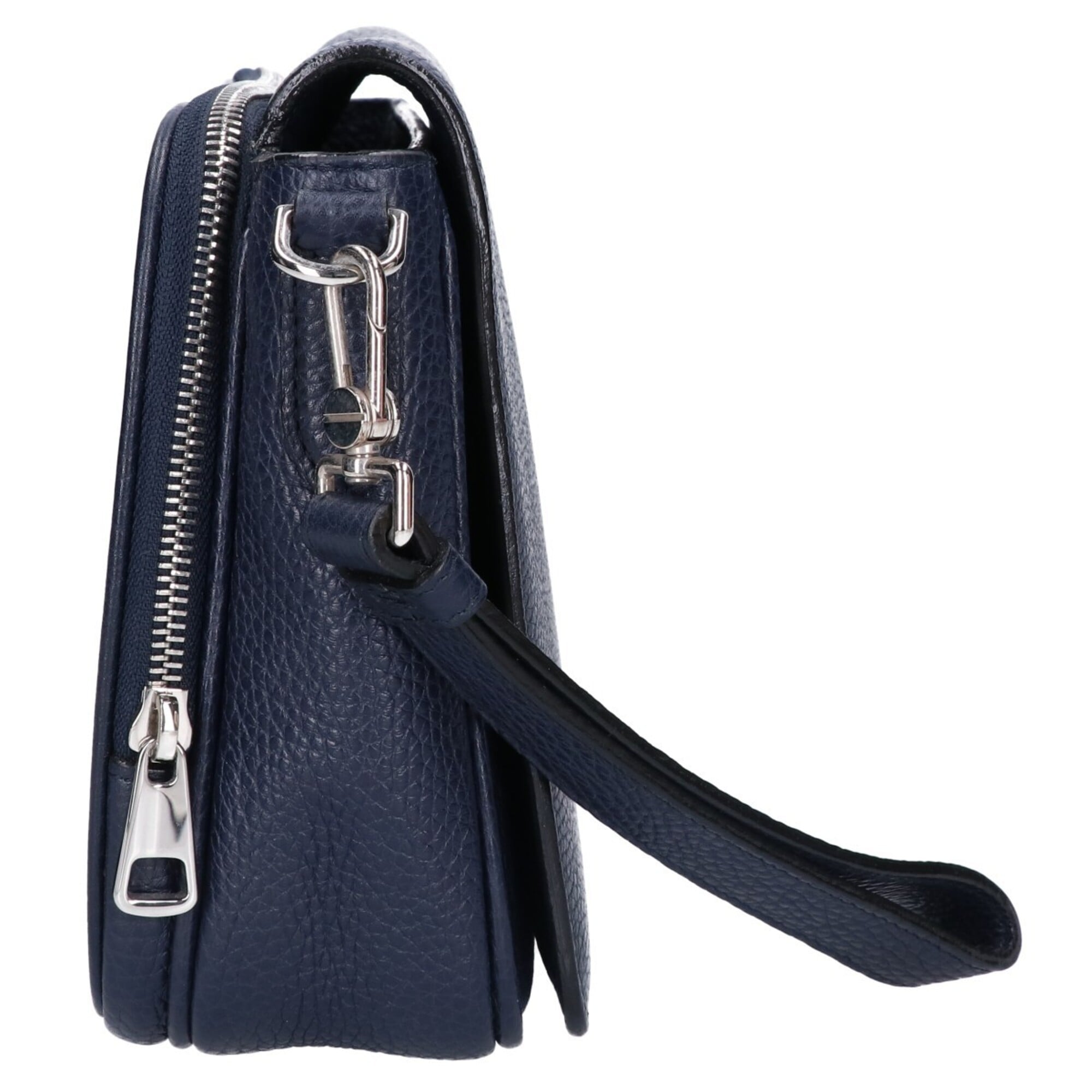 Bally Navy Leather Clutch Bag (Pre-Owned)