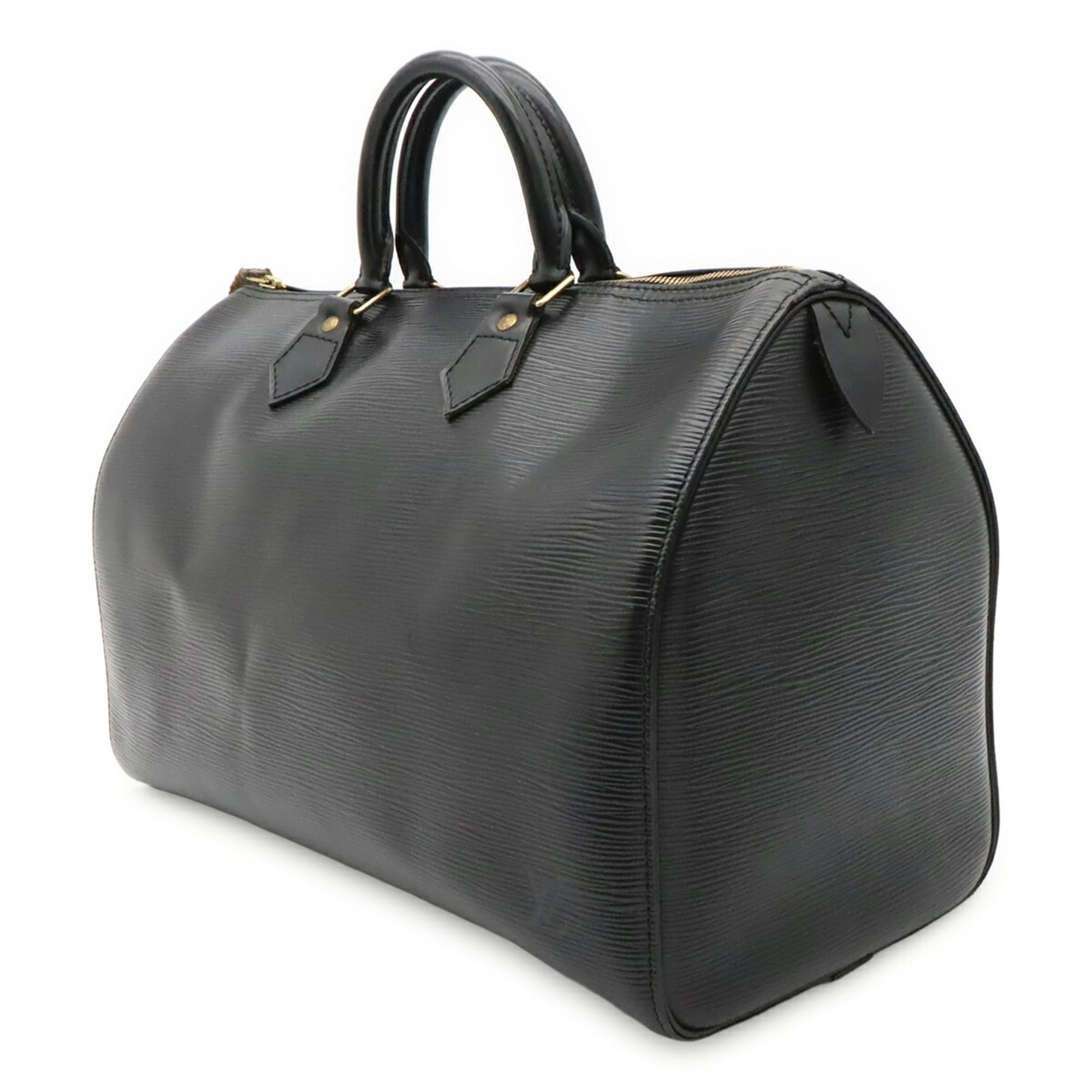 Louis Vuitton Black Noir Epi Leather Boston Bag Handbag (Pre-Owned)