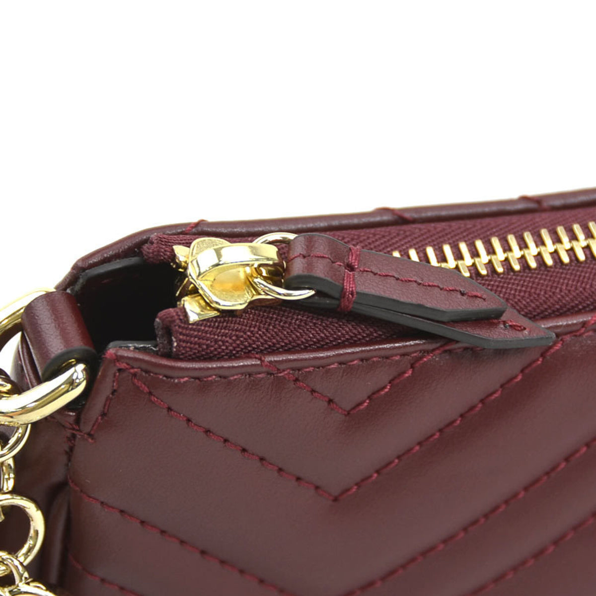 Gucci Bordeaux Leather Handbag (Pre-Owned)