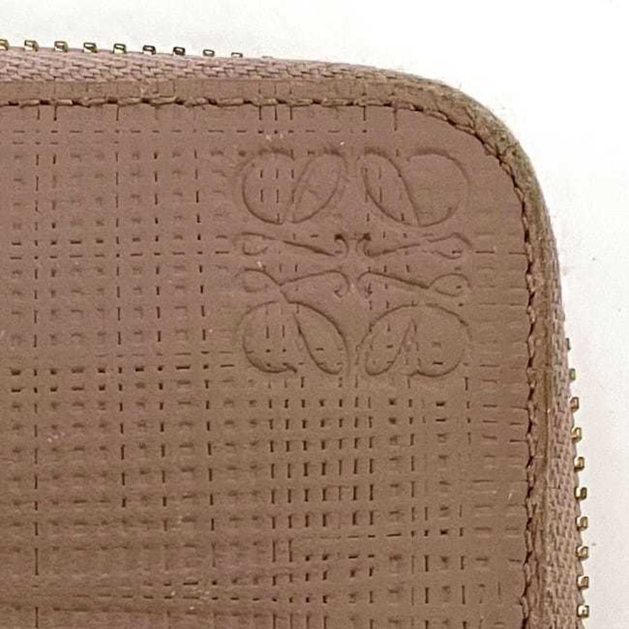Loewe Pink Linen Long Wallet (Bi-Fold) (Pre-Owned)