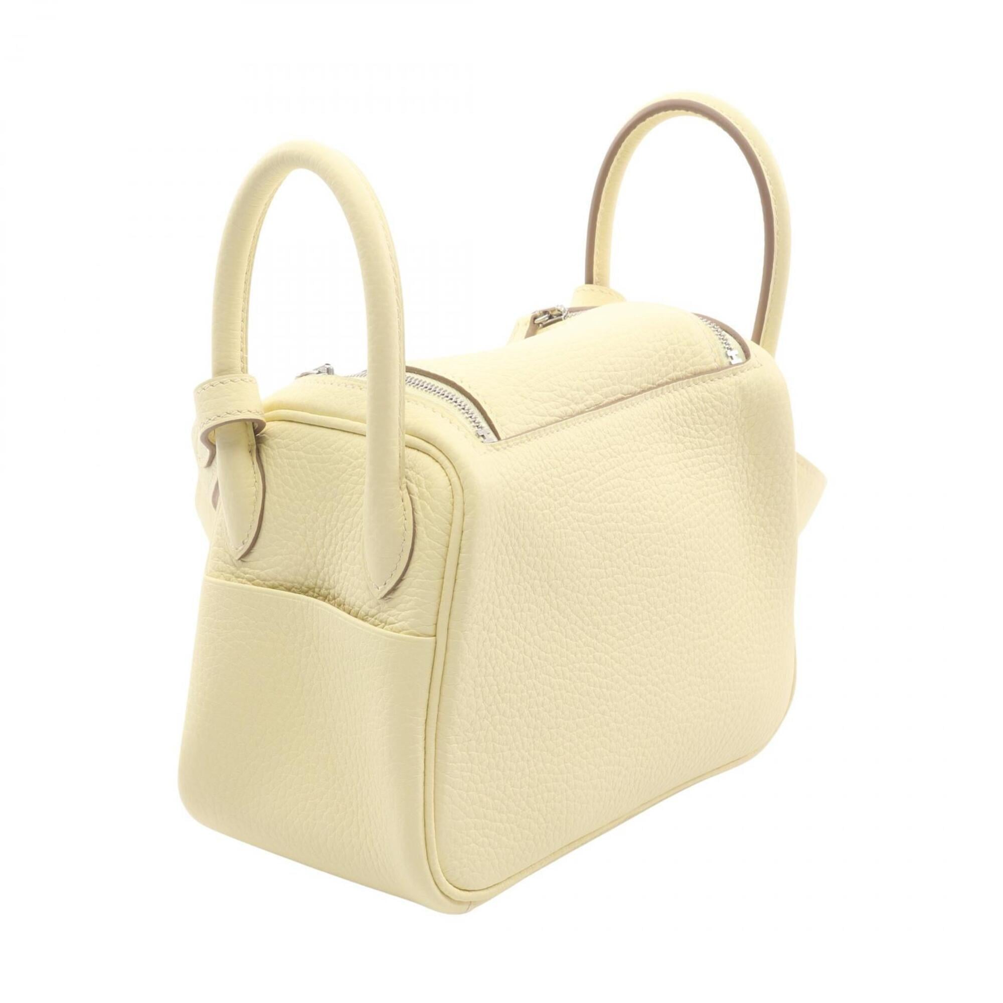 Hermes Ivory Yellow Taurillon Clemence Leather Leather Handbag Shoulder Bag (Pre-Owned)