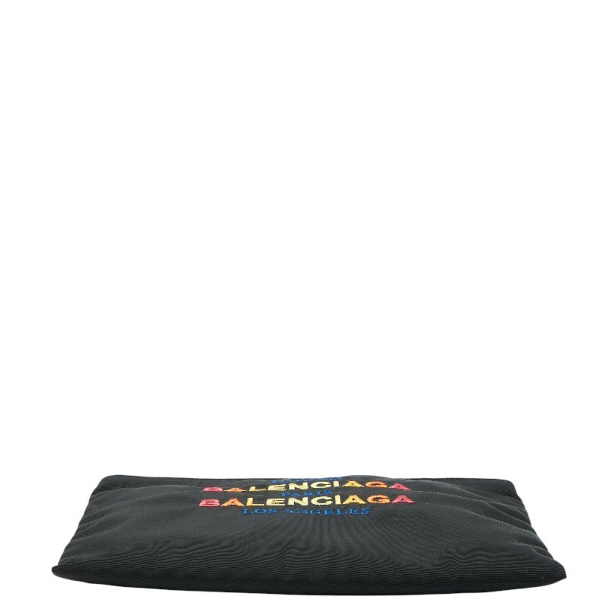 Balenciaga Black Multi-Color Nylon Clutch Bag (Pre-Owned)